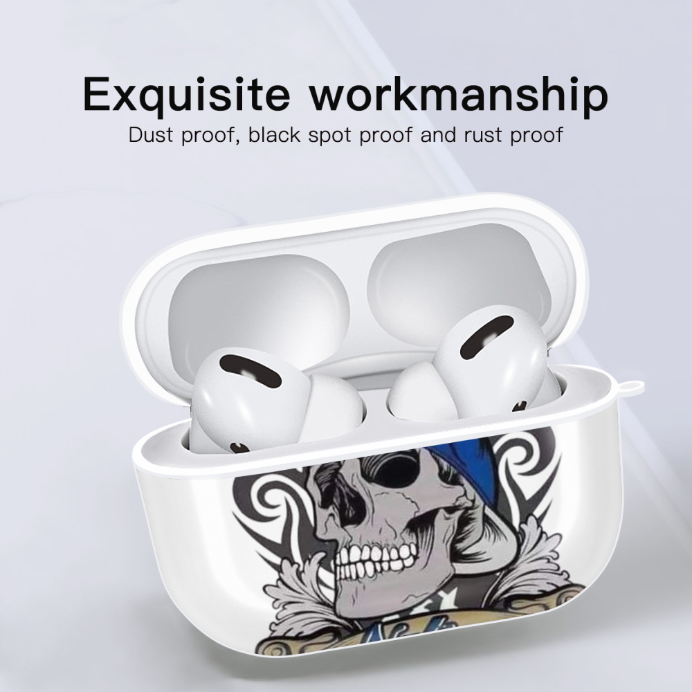  AirPods Pro Hard Case White With Keychain, Durable Flexible PC, Precise Cutouts, Anti-Fingerprint, Yellowing & Scratch Resistant, Full Protection, Washable