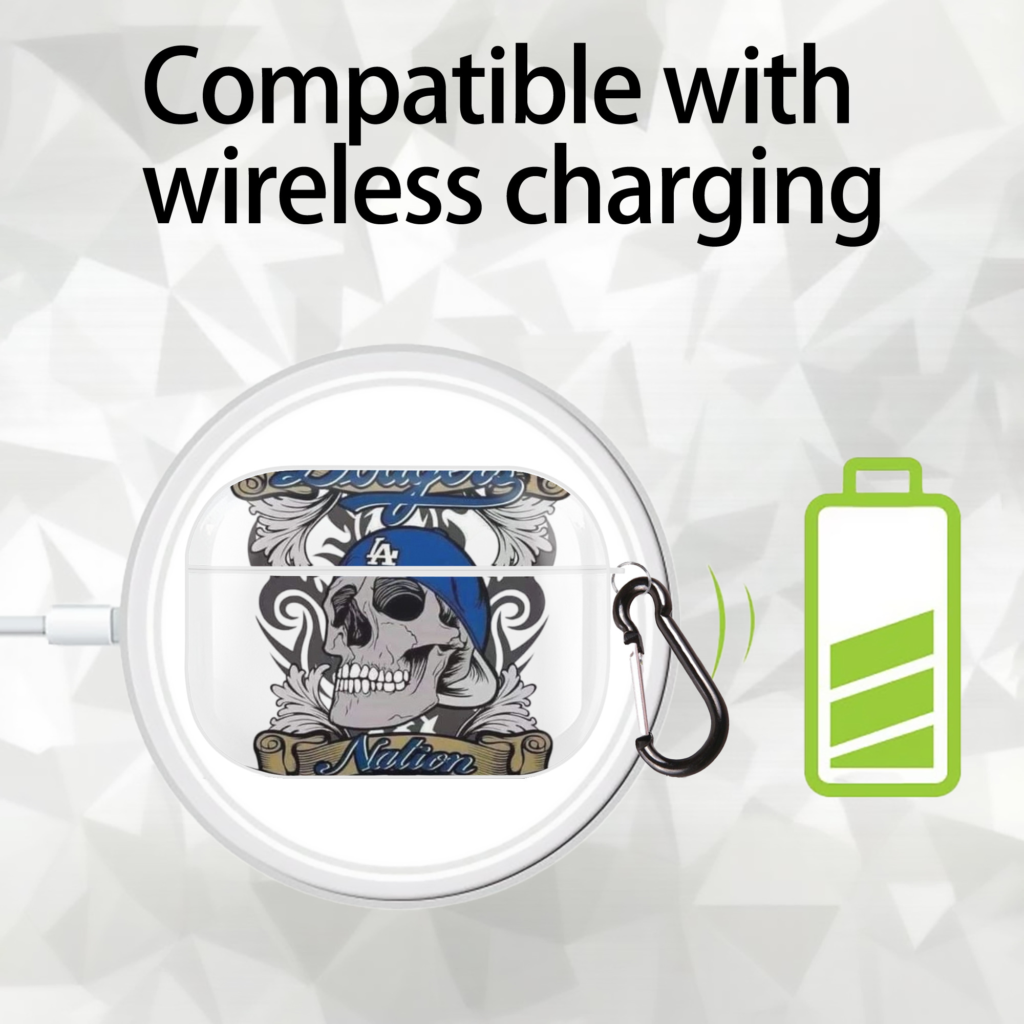  AirPods Pro Hard Case White With Keychain, Durable Flexible PC, Precise Cutouts, Anti-Fingerprint, Yellowing & Scratch Resistant, Full Protection, Washable