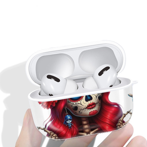  AirPods Pro Hard Case White With Keychain, Durable Flexible PC, Precise Cutouts, Anti-Fingerprint, Yellowing & Scratch Resistant, Full Protection, Washable