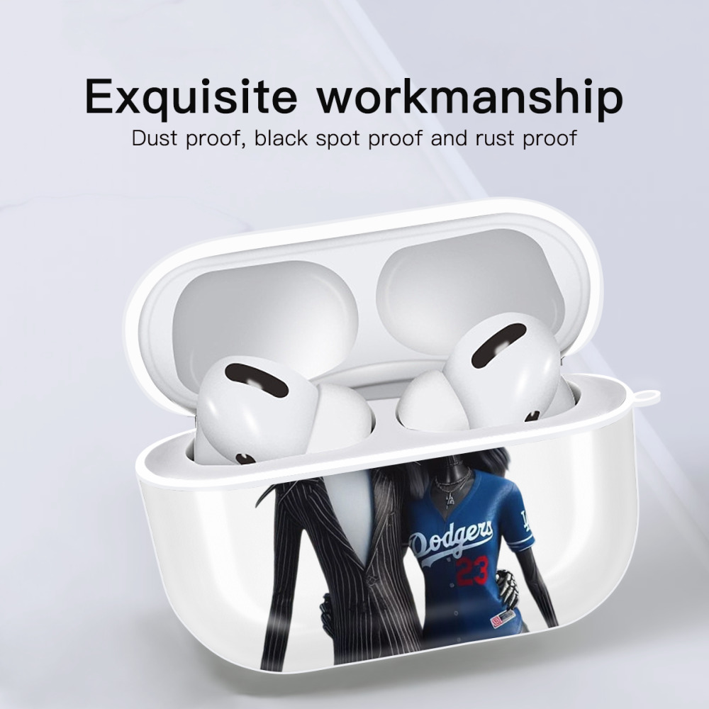  AirPods Pro Hard Case White With Keychain, Durable Flexible PC, Precise Cutouts, Anti-Fingerprint, Yellowing & Scratch Resistant, Full Protection, Washable