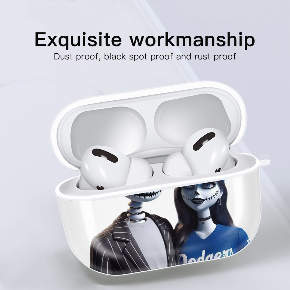  AirPods Pro Hard Case White With Keychain, Durable Flexible PC, Precise Cutouts, Anti-Fingerprint, Yellowing & Scratch Resistant, Full Protection, Washable