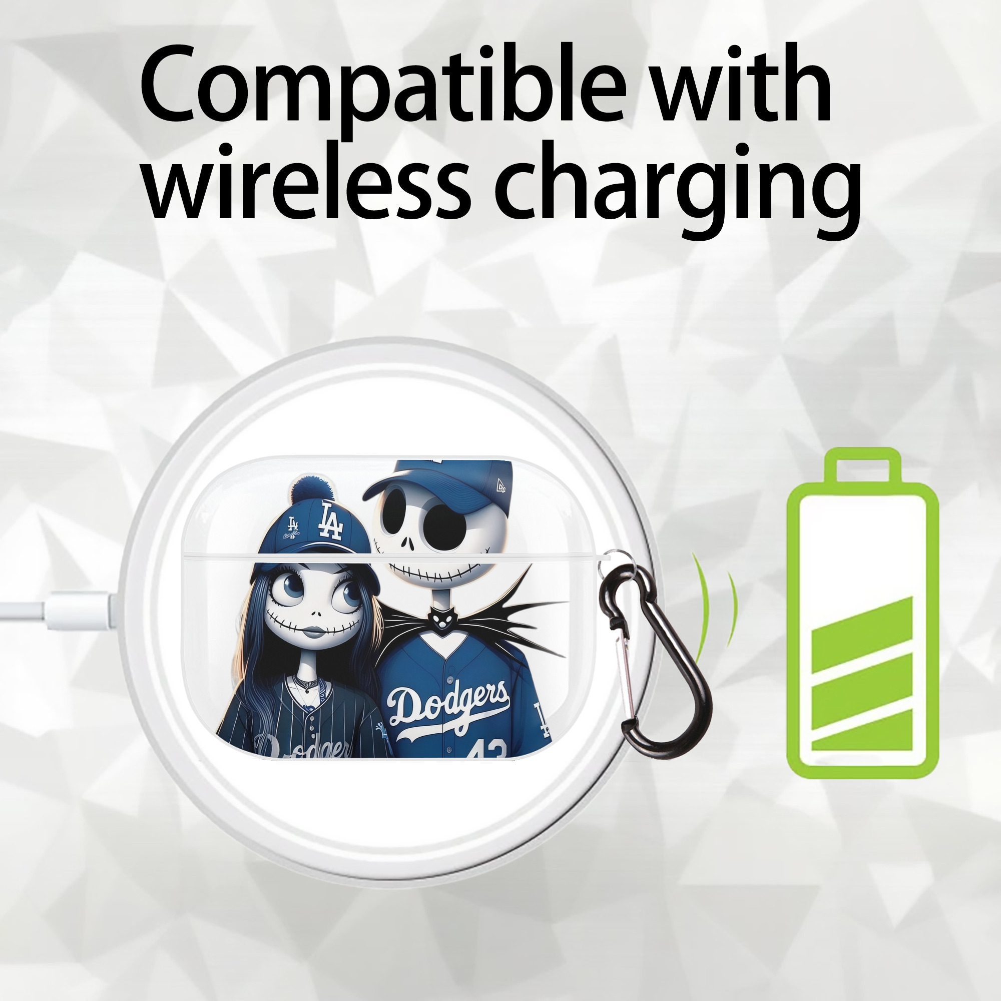  AirPods Pro Hard Case White With Keychain, Durable Flexible PC, Precise Cutouts, Anti-Fingerprint, Yellowing & Scratch Resistant, Full Protection, Washable