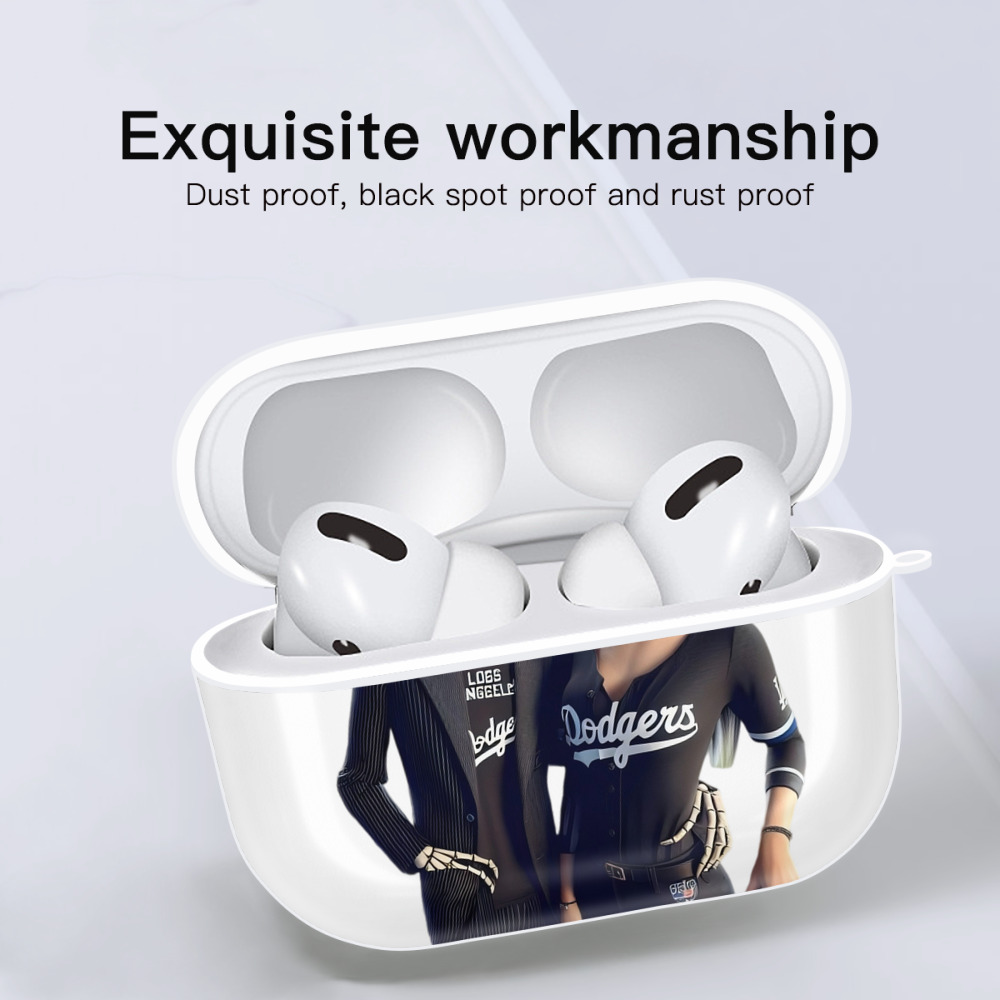  AirPods Pro Hard Case White With Keychain, Durable Flexible PC, Precise Cutouts, Anti-Fingerprint, Yellowing & Scratch Resistant, Full Protection, Washable