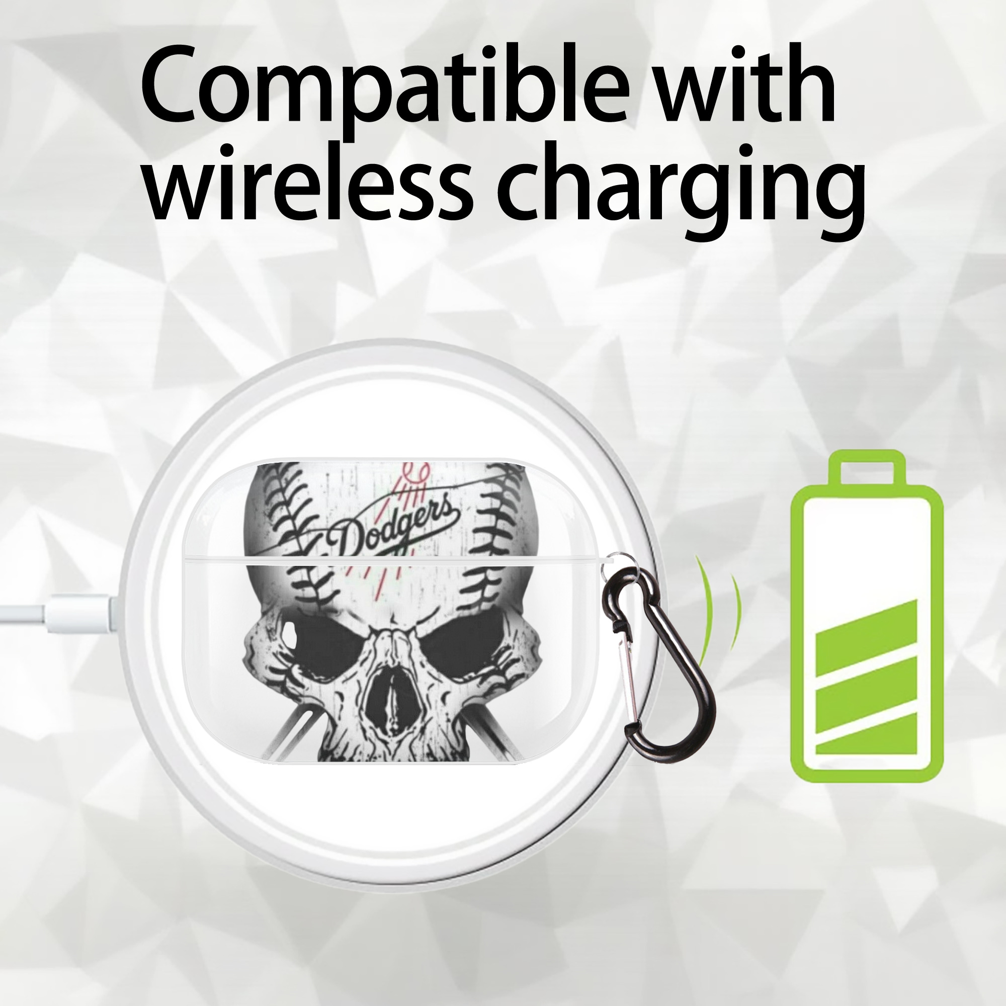  AirPods Pro Hard Case White With Keychain, Durable Flexible PC, Precise Cutouts, Anti-Fingerprint, Yellowing & Scratch Resistant, Full Protection, Washable