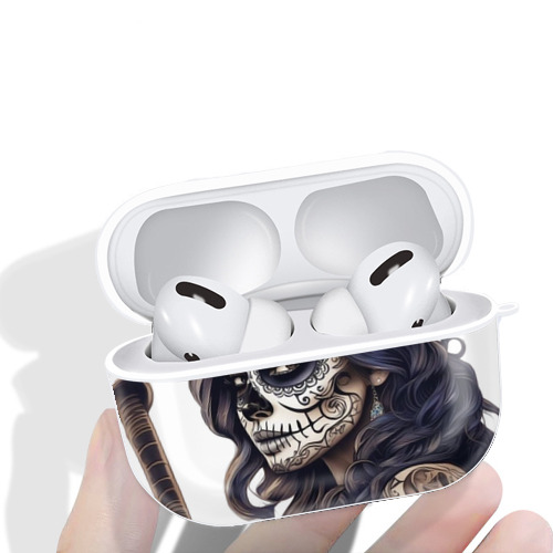  AirPods Pro Hard Case White With Keychain, Durable Flexible PC, Precise Cutouts, Anti-Fingerprint, Yellowing & Scratch Resistant, Full Protection, Washable