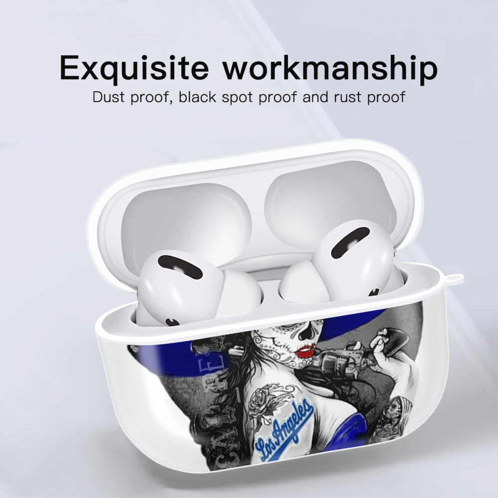  AirPods Pro Hard Case White With Keychain, Durable Flexible PC, Precise Cutouts, Anti-Fingerprint, Yellowing & Scratch Resistant, Full Protection, Washable