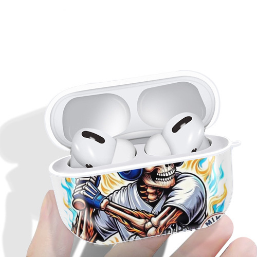  AirPods Pro Hard Case White With Keychain, Durable Flexible PC, Precise Cutouts, Anti-Fingerprint, Yellowing & Scratch Resistant, Full Protection, Washable