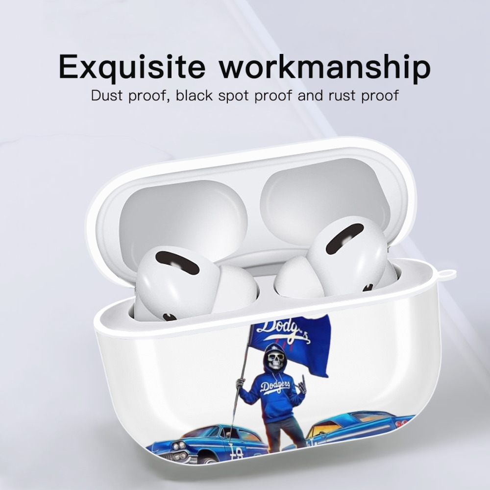  AirPods Pro Hard Case White With Keychain, Durable Flexible PC, Precise Cutouts, Anti-Fingerprint, Yellowing & Scratch Resistant, Full Protection, Washable