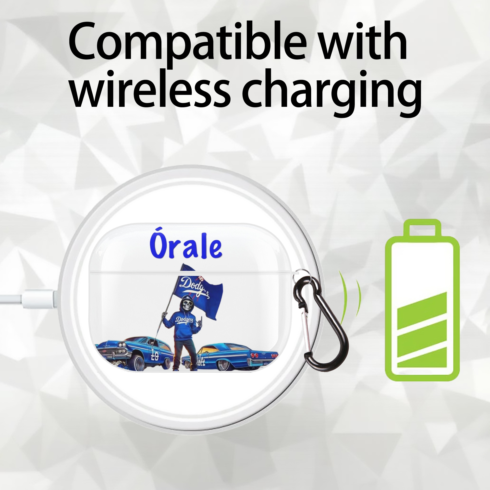  AirPods Pro Hard Case White With Keychain, Durable Flexible PC, Precise Cutouts, Anti-Fingerprint, Yellowing & Scratch Resistant, Full Protection, Washable