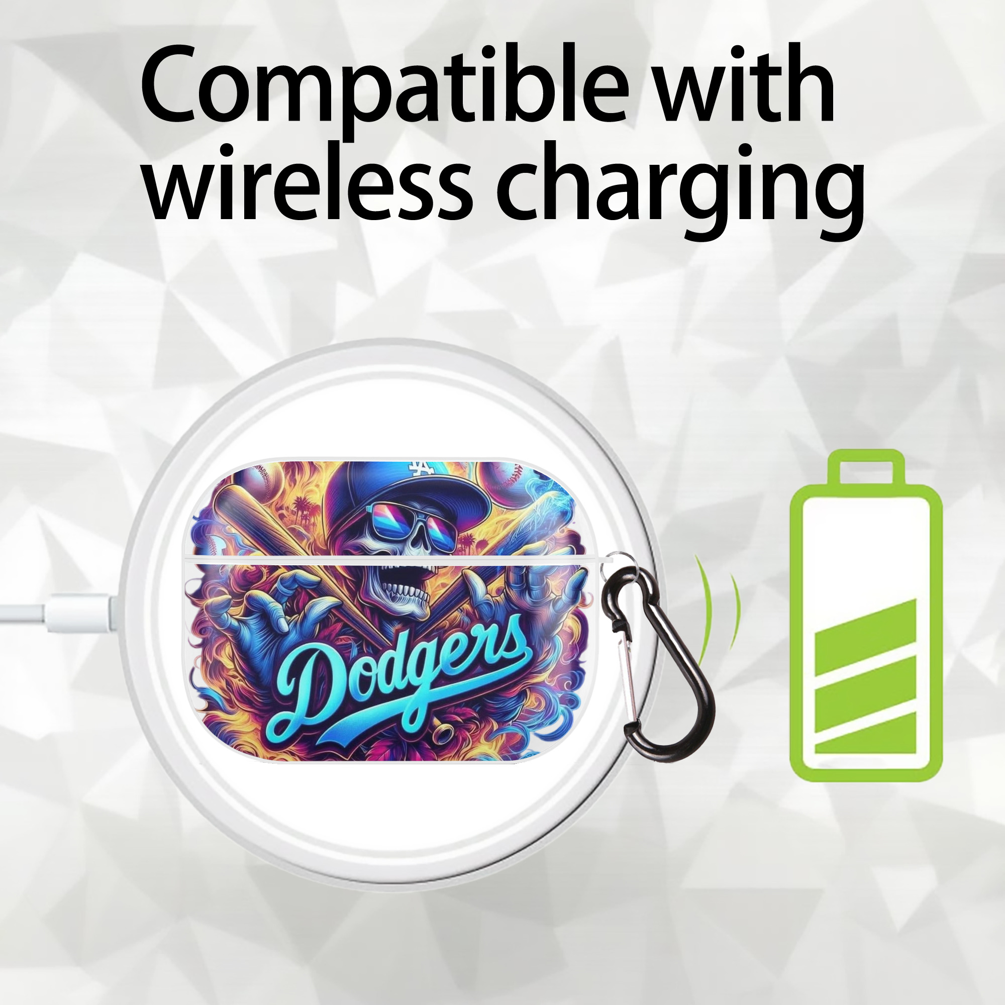  AirPods Pro Hard Case White With Keychain, Durable Flexible PC, Precise Cutouts, Anti-Fingerprint, Yellowing & Scratch Resistant, Full Protection, Washable