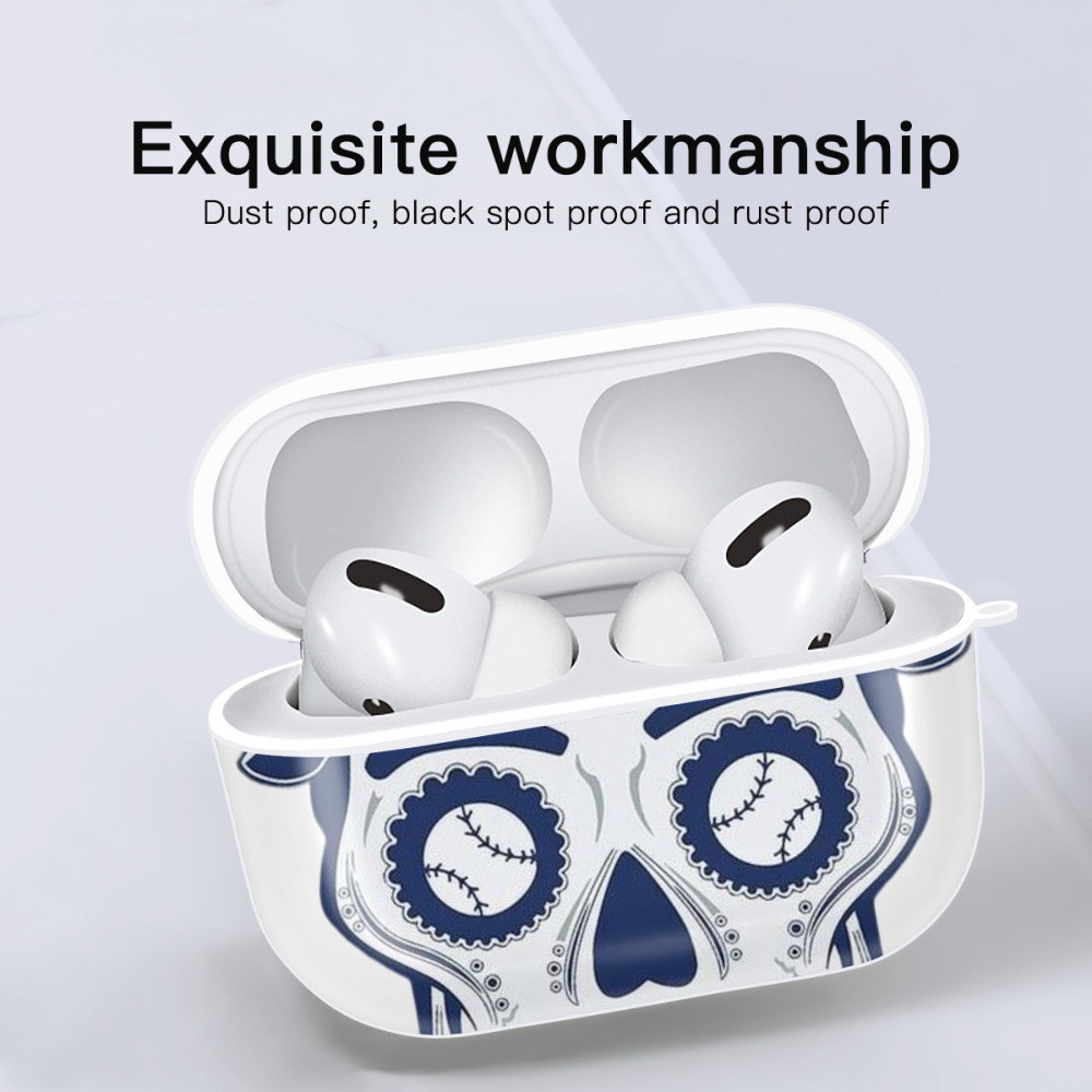  AirPods Pro Hard Case White With Keychain, Durable Flexible PC, Precise Cutouts, Anti-Fingerprint, Yellowing & Scratch Resistant, Full Protection, Washable