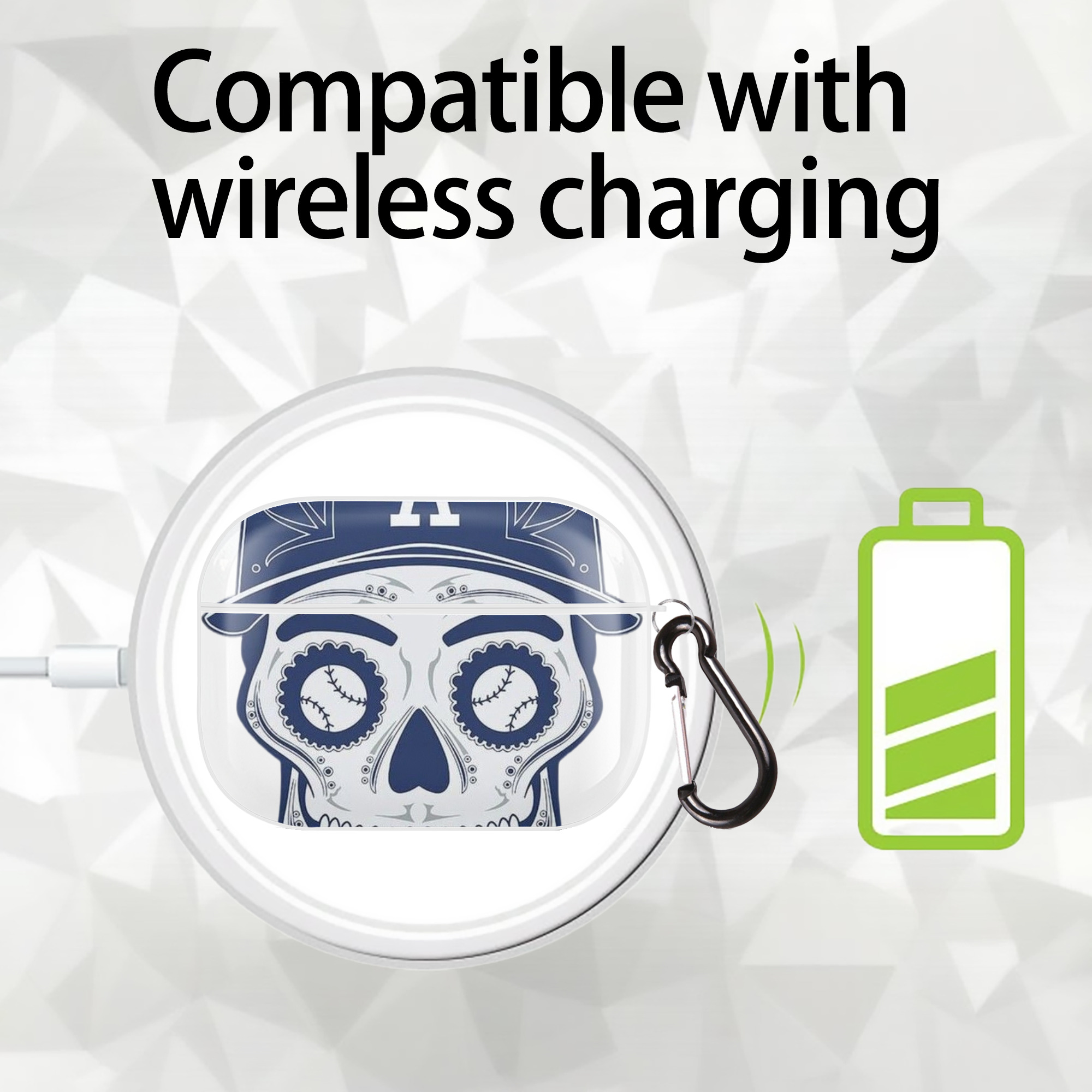  AirPods Pro Hard Case White With Keychain, Durable Flexible PC, Precise Cutouts, Anti-Fingerprint, Yellowing & Scratch Resistant, Full Protection, Washable