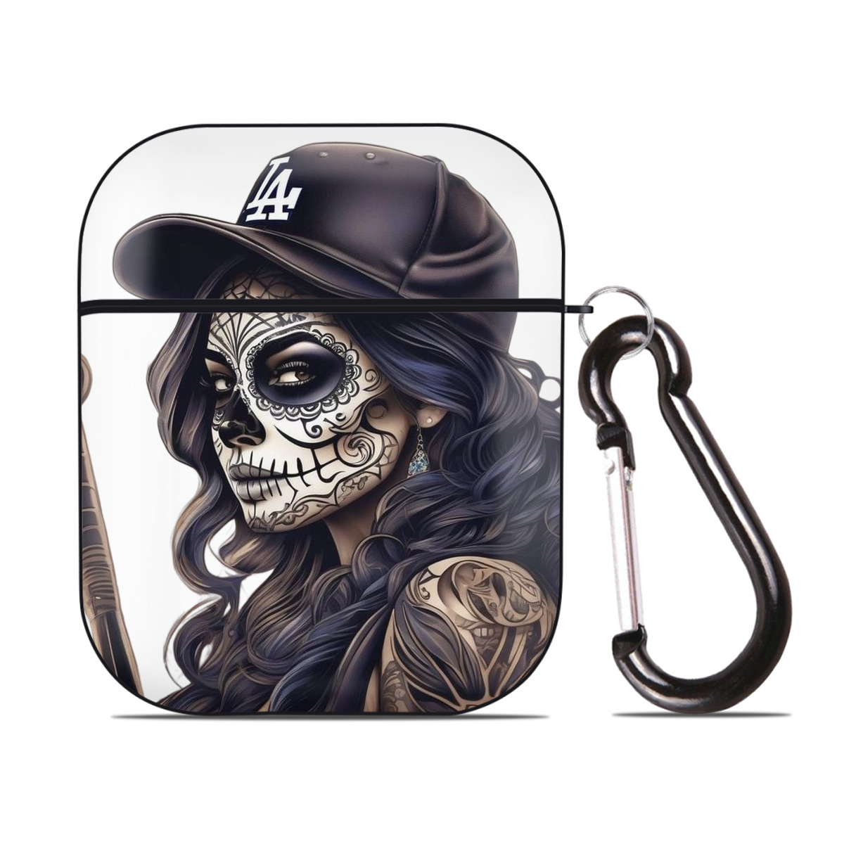  AirPods 2 Case Hard Shell Black, Flexible PC Material, Precise Cutouts, Full Protection, Anti-Fingerprint, Washable, Includes Keychain – Durable & Slim Design