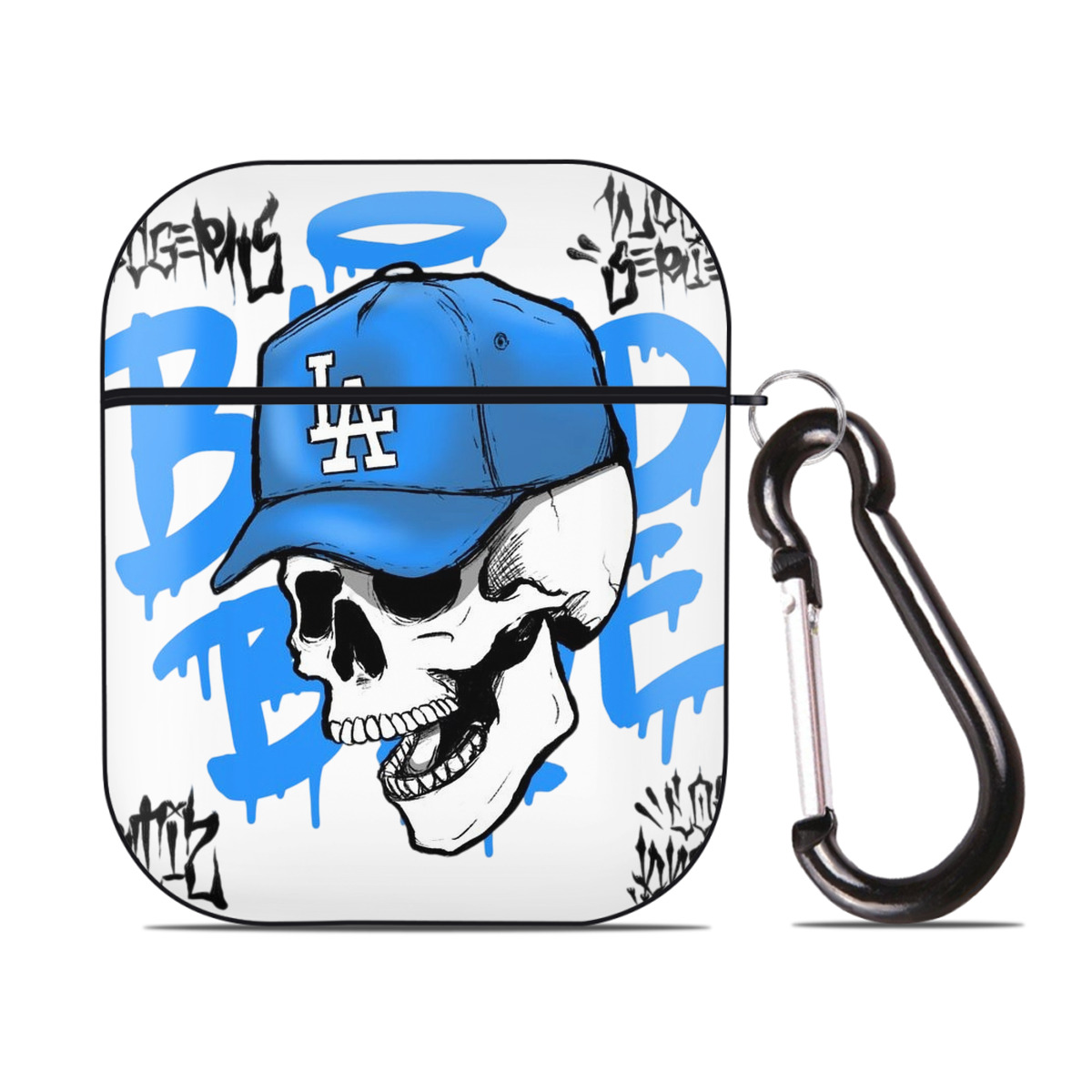  AirPods 2 Case Hard Shell Black, Flexible PC Material, Precise Cutouts, Full Protection, Anti-Fingerprint, Washable, Includes Keychain – Durable & Slim Design