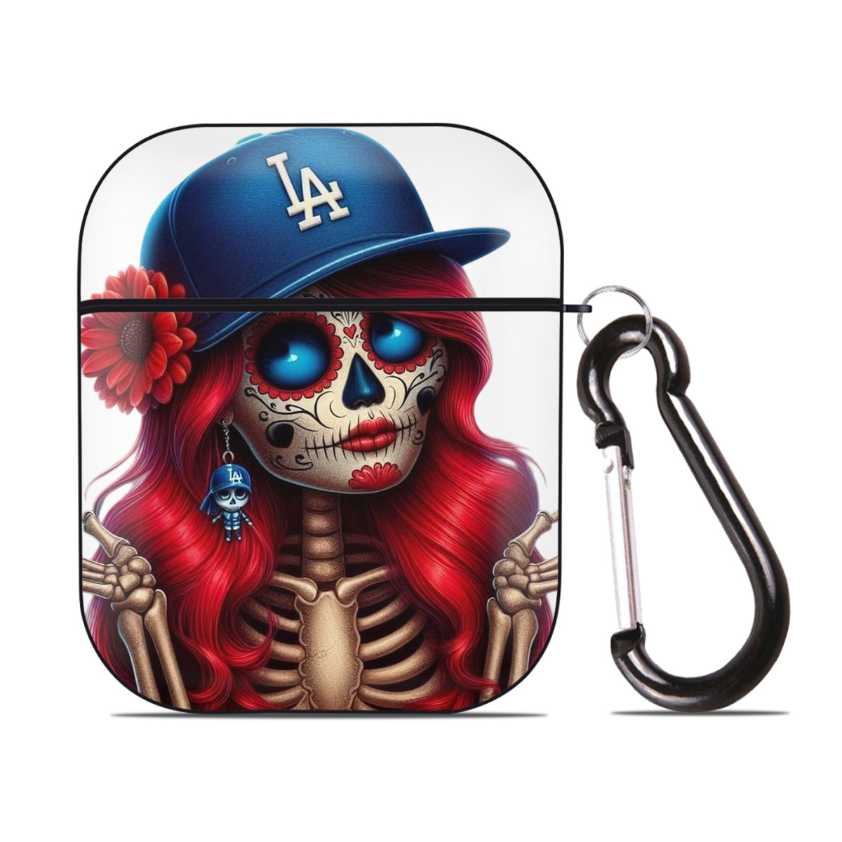  AirPods 2 Case Hard Shell Black, Flexible PC Material, Precise Cutouts, Full Protection, Anti-Fingerprint, Washable, Includes Keychain – Durable & Slim Design