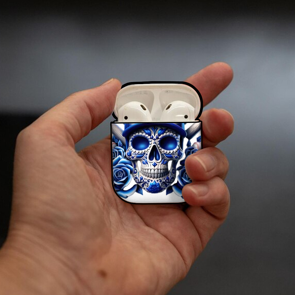  AirPods 2 Case Hard Shell Black, Flexible PC Material, Precise Cutouts, Full Protection, Anti-Fingerprint, Washable, Includes Keychain – Durable & Slim Design