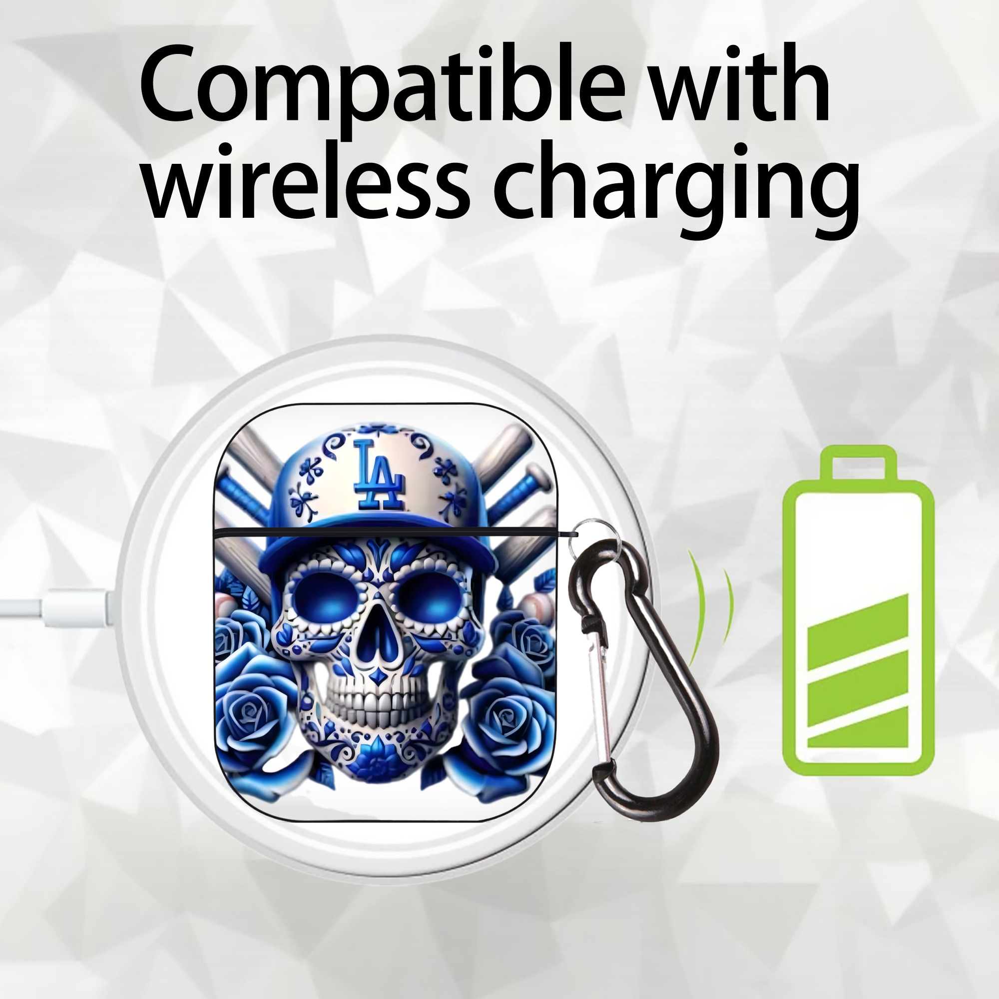  AirPods 2 Case Hard Shell Black, Flexible PC Material, Precise Cutouts, Full Protection, Anti-Fingerprint, Washable, Includes Keychain – Durable & Slim Design