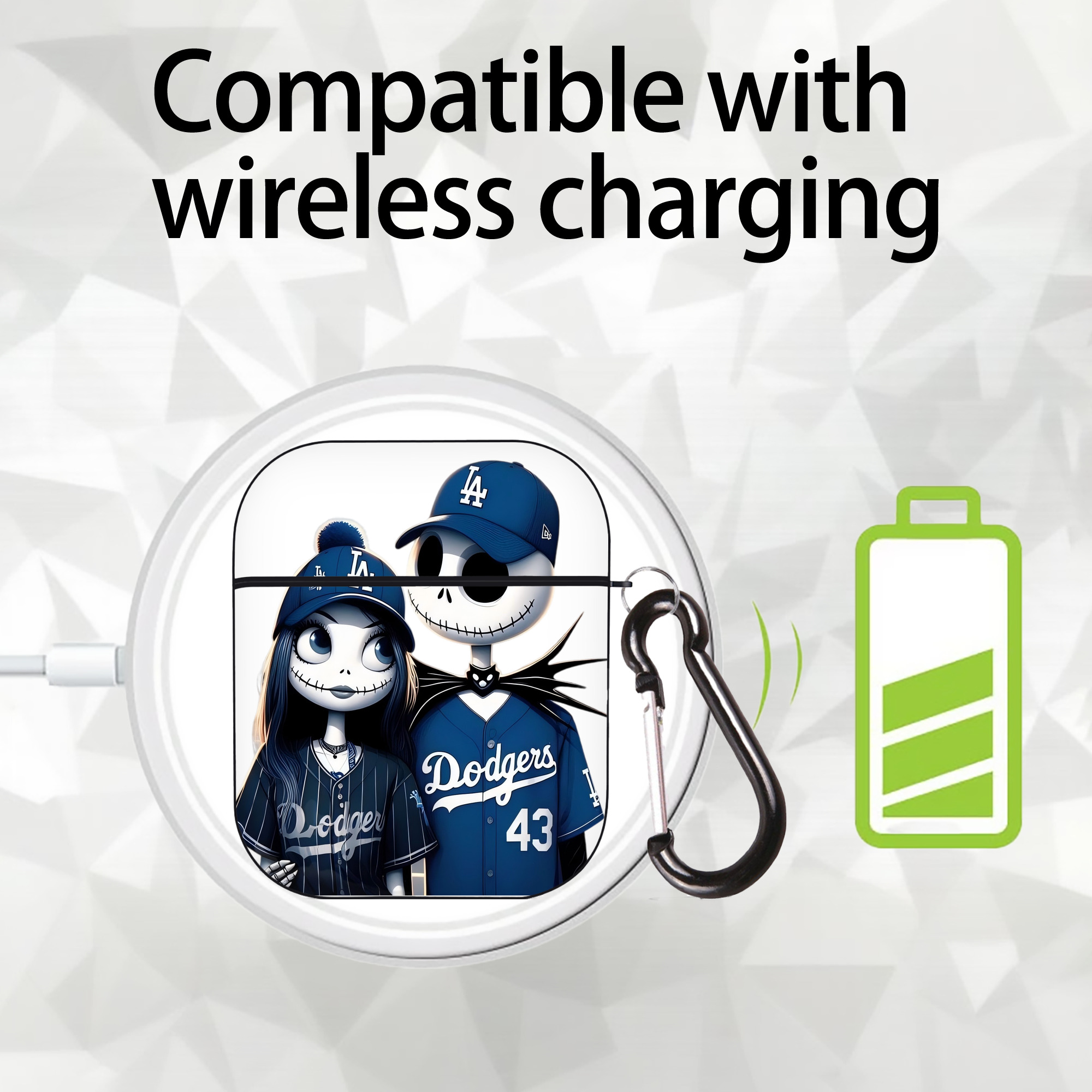  AirPods 2 Case Hard Shell Black, Flexible PC Material, Precise Cutouts, Full Protection, Anti-Fingerprint, Washable, Includes Keychain – Durable & Slim Design