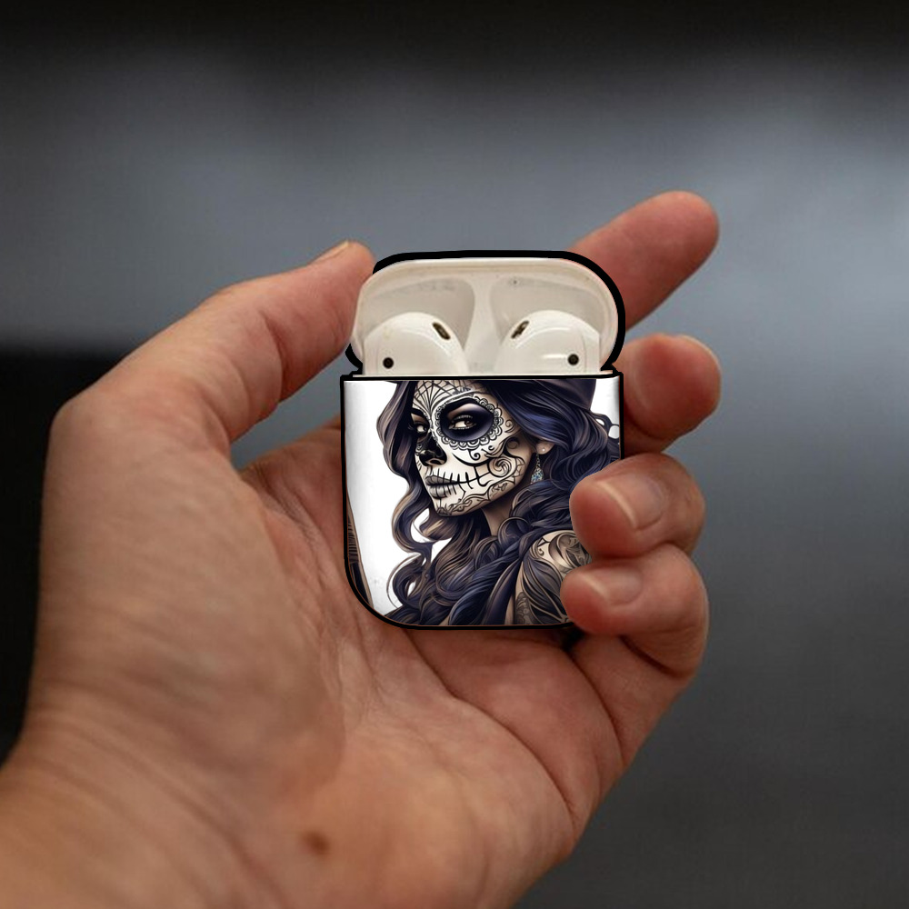  AirPods 2 Case Hard Shell Black, Flexible PC Material, Precise Cutouts, Full Protection, Anti-Fingerprint, Washable, Includes Keychain – Durable & Slim Design