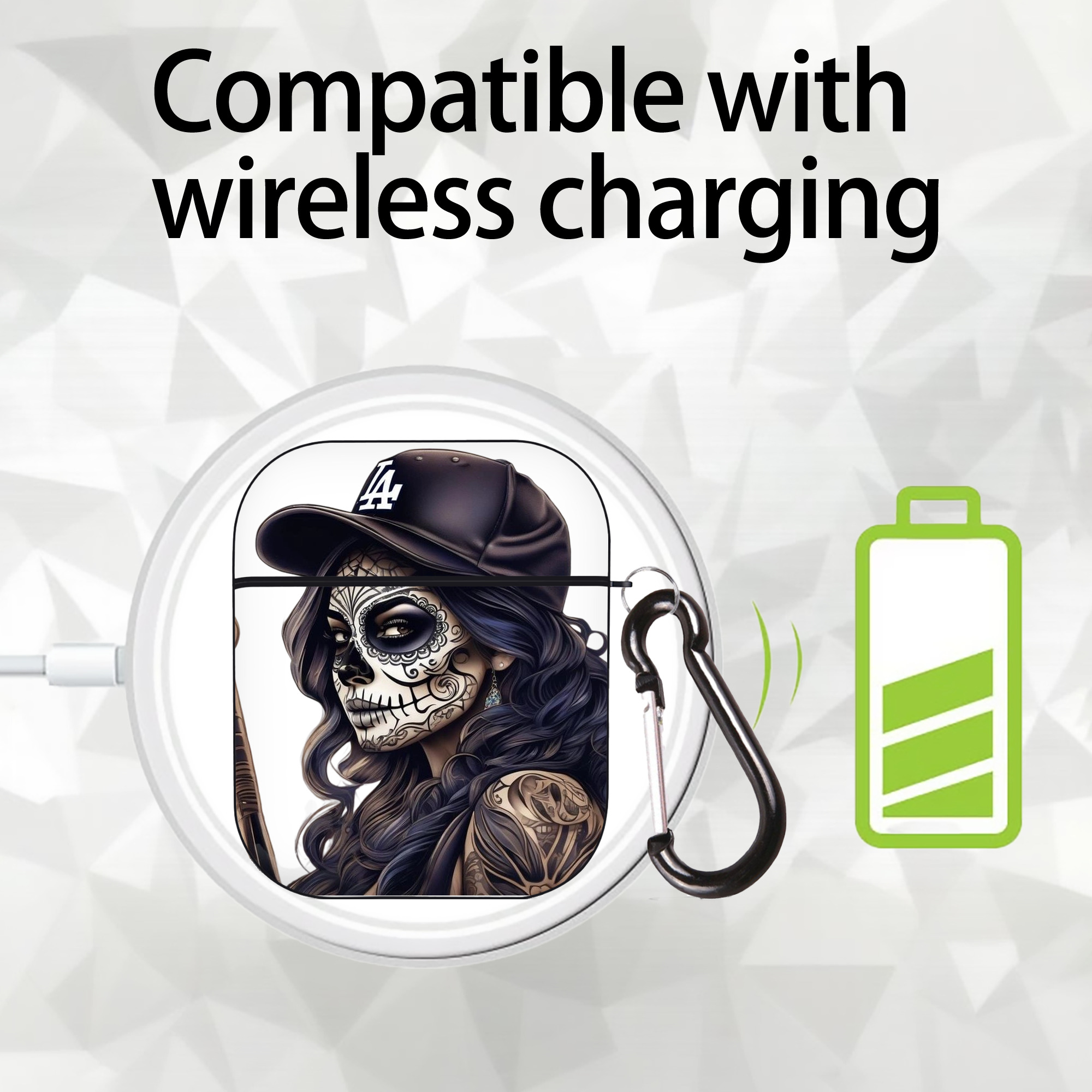  AirPods 2 Case Hard Shell Black, Flexible PC Material, Precise Cutouts, Full Protection, Anti-Fingerprint, Washable, Includes Keychain – Durable & Slim Design