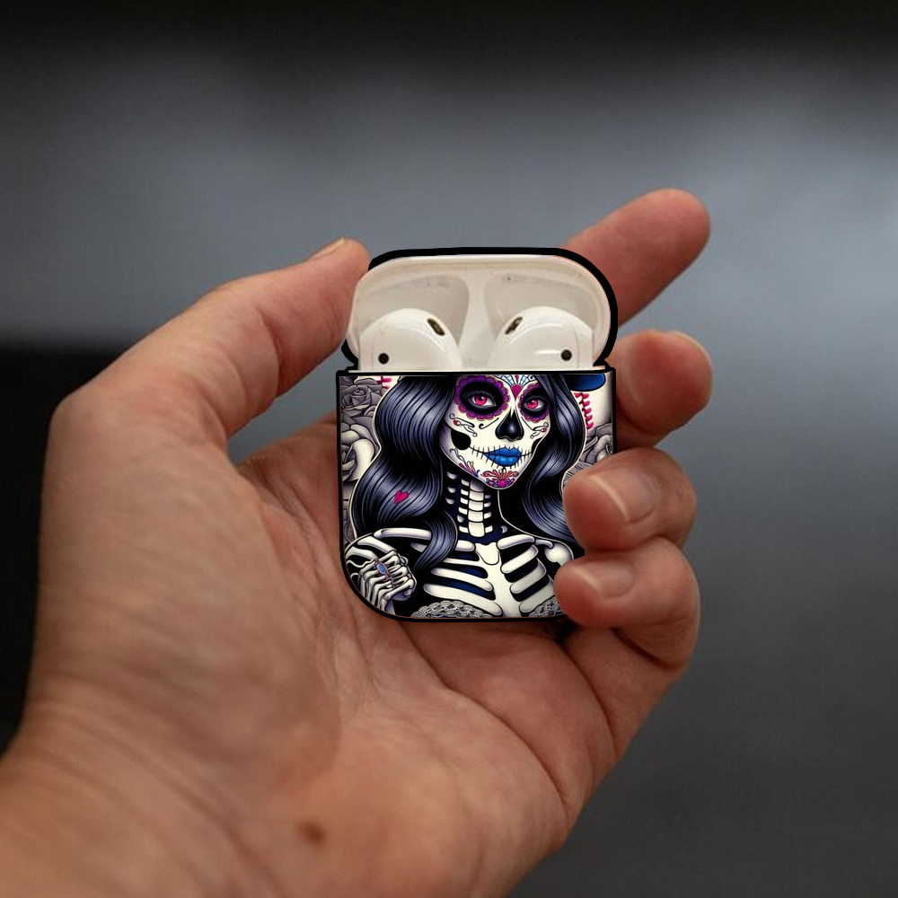  AirPods 2 Case Hard Shell Black, Flexible PC Material, Precise Cutouts, Full Protection, Anti-Fingerprint, Washable, Includes Keychain – Durable & Slim Design