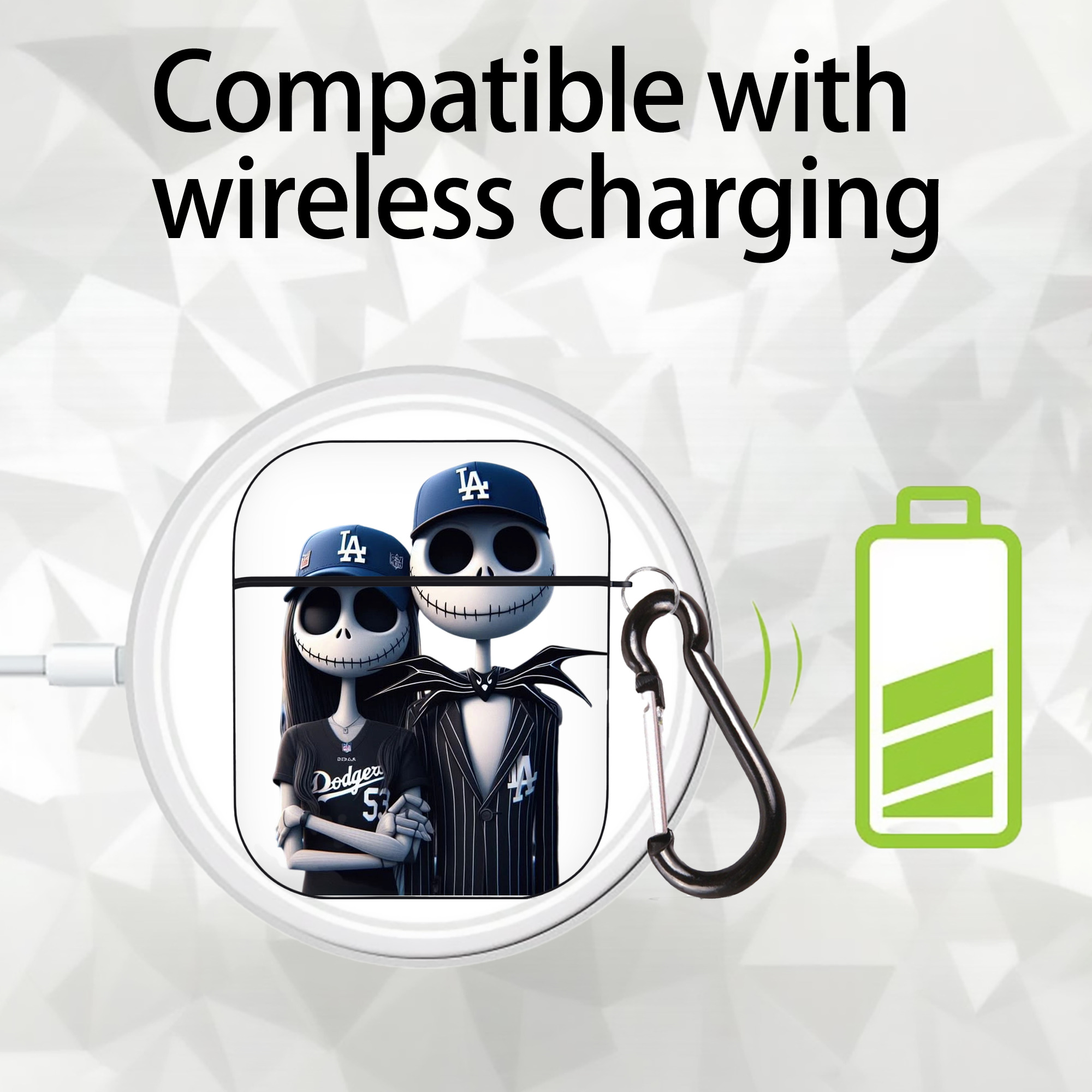  AirPods 2 Case Hard Shell Black, Flexible PC Material, Precise Cutouts, Full Protection, Anti-Fingerprint, Washable, Includes Keychain – Durable & Slim Design