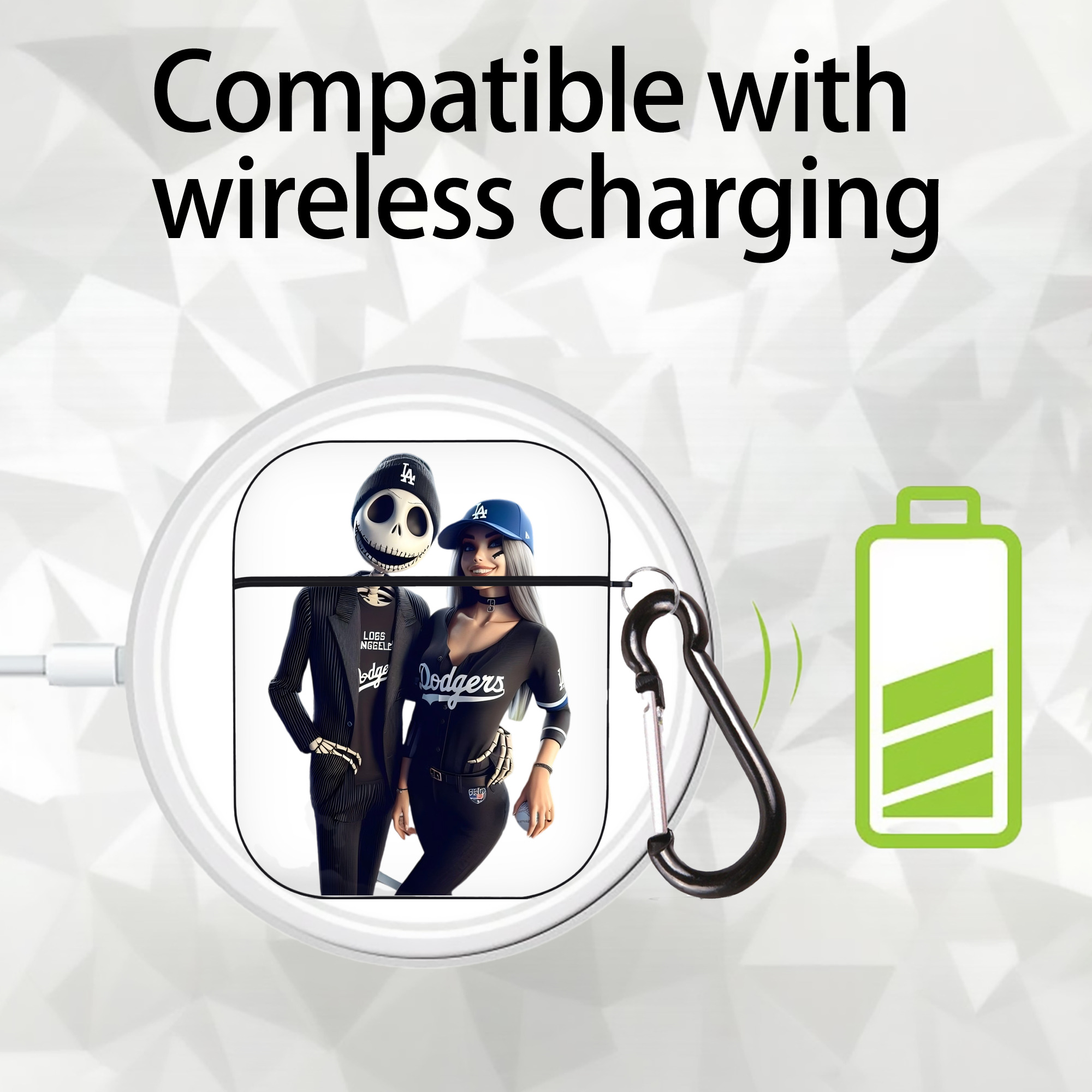  AirPods 2 Case Hard Shell Black, Flexible PC Material, Precise Cutouts, Full Protection, Anti-Fingerprint, Washable, Includes Keychain – Durable & Slim Design