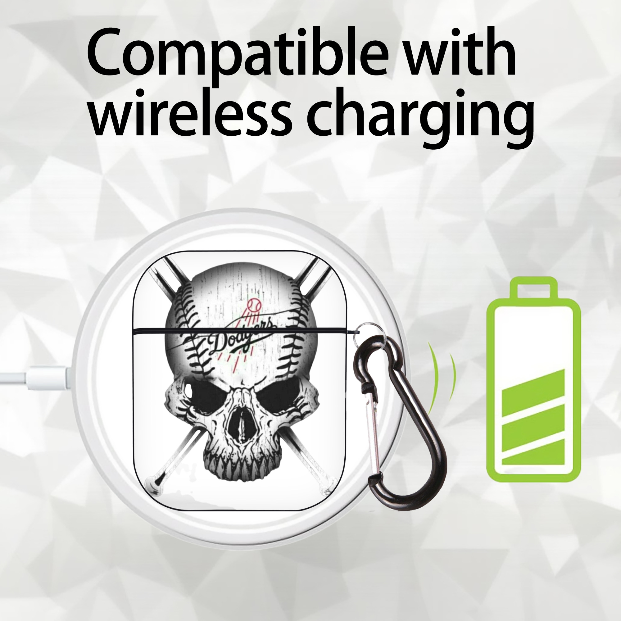  AirPods 2 Case Hard Shell Black, Flexible PC Material, Precise Cutouts, Full Protection, Anti-Fingerprint, Washable, Includes Keychain – Durable & Slim Design