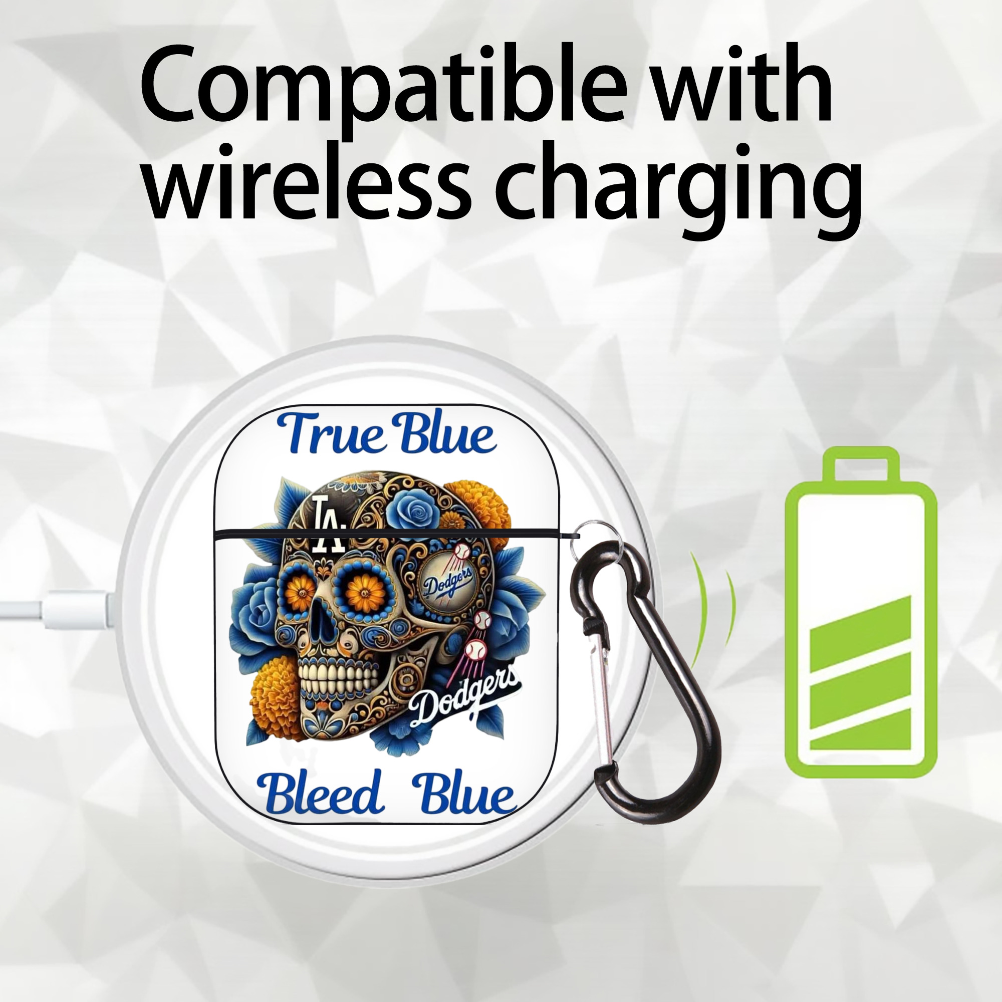  AirPods 2 Case Hard Shell Black, Flexible PC Material, Precise Cutouts, Full Protection, Anti-Fingerprint, Washable, Includes Keychain – Durable & Slim Design