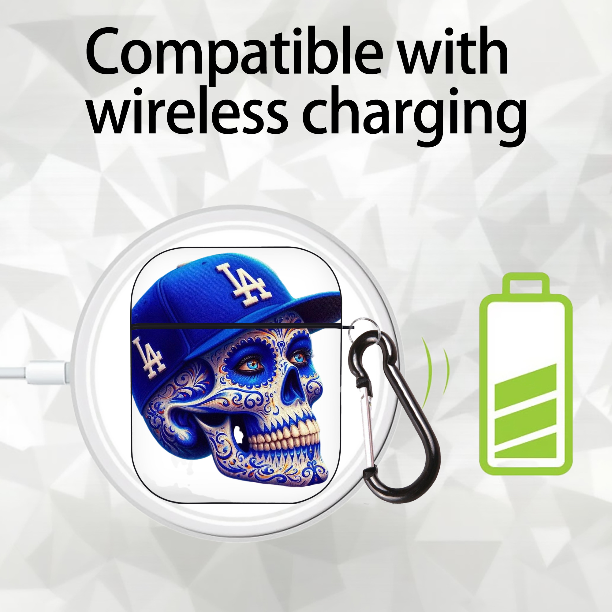  AirPods 2 Case Hard Shell Black, Flexible PC Material, Precise Cutouts, Full Protection, Anti-Fingerprint, Washable, Includes Keychain – Durable & Slim Design