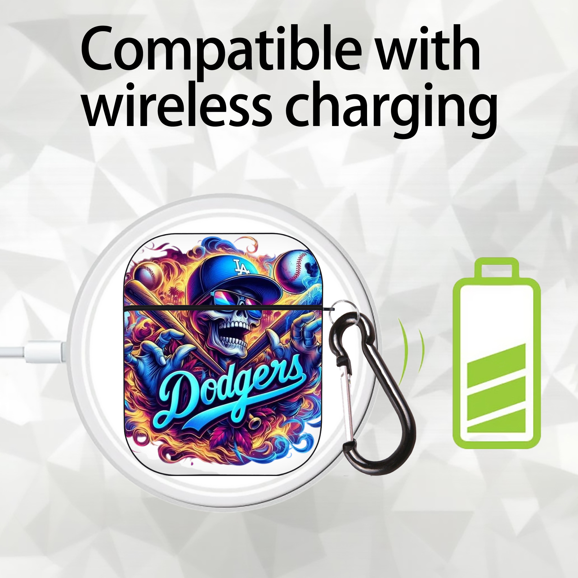  AirPods 2 Case Hard Shell Black, Flexible PC Material, Precise Cutouts, Full Protection, Anti-Fingerprint, Washable, Includes Keychain – Durable & Slim Design