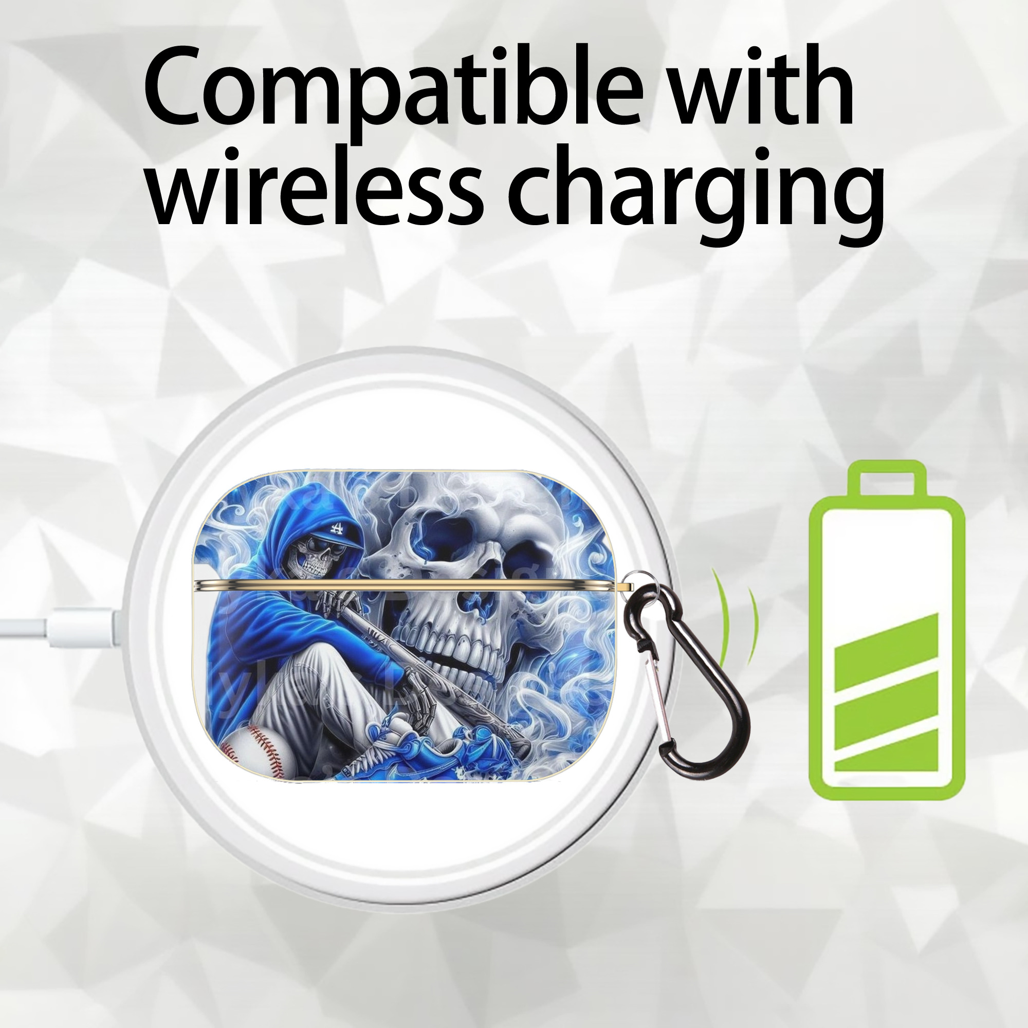  Luxury Gold AirPods Pro Case With Keychain, Flexible PC Material, Full Protection, Precise Cutouts, Anti-Fingerprint, Washable, Durable Design