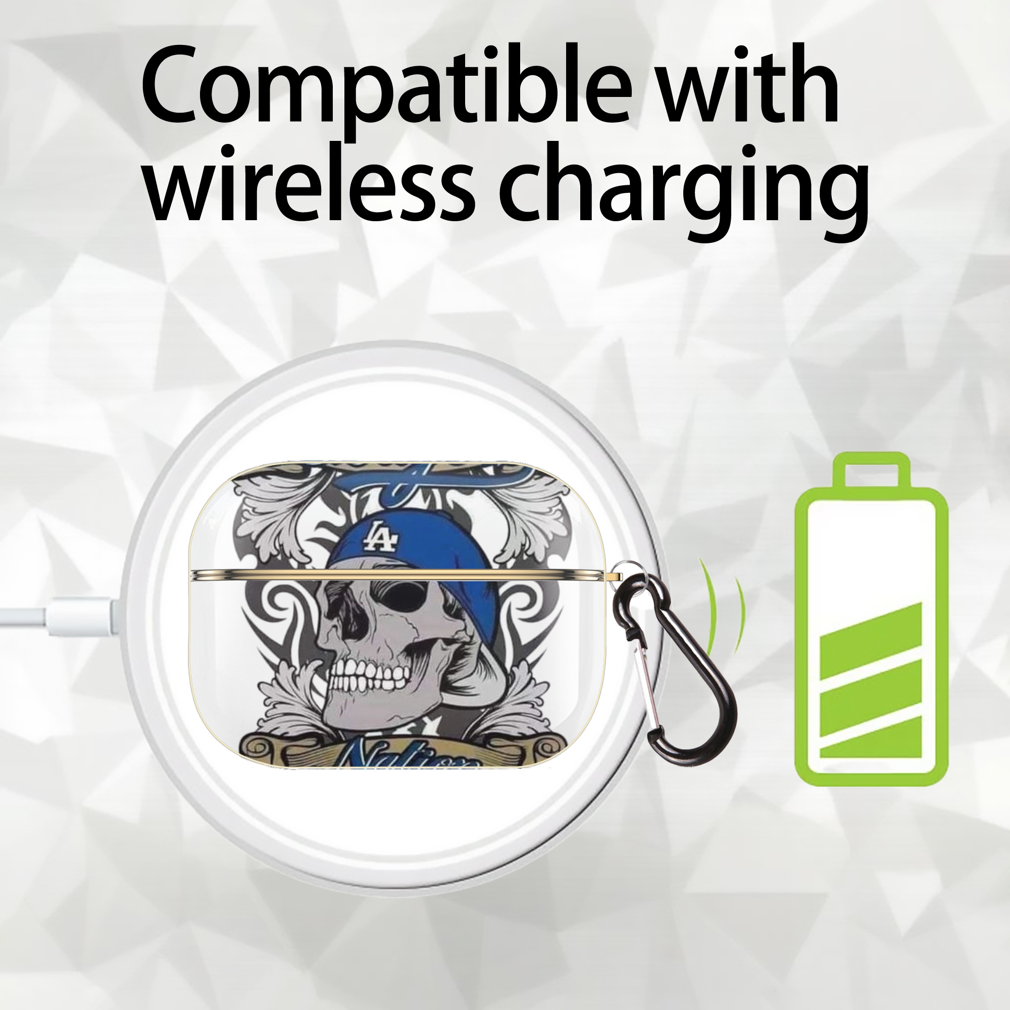  Luxury Gold AirPods Pro Case With Keychain, Flexible PC Material, Full Protection, Precise Cutouts, Anti-Fingerprint, Washable, Durable Design