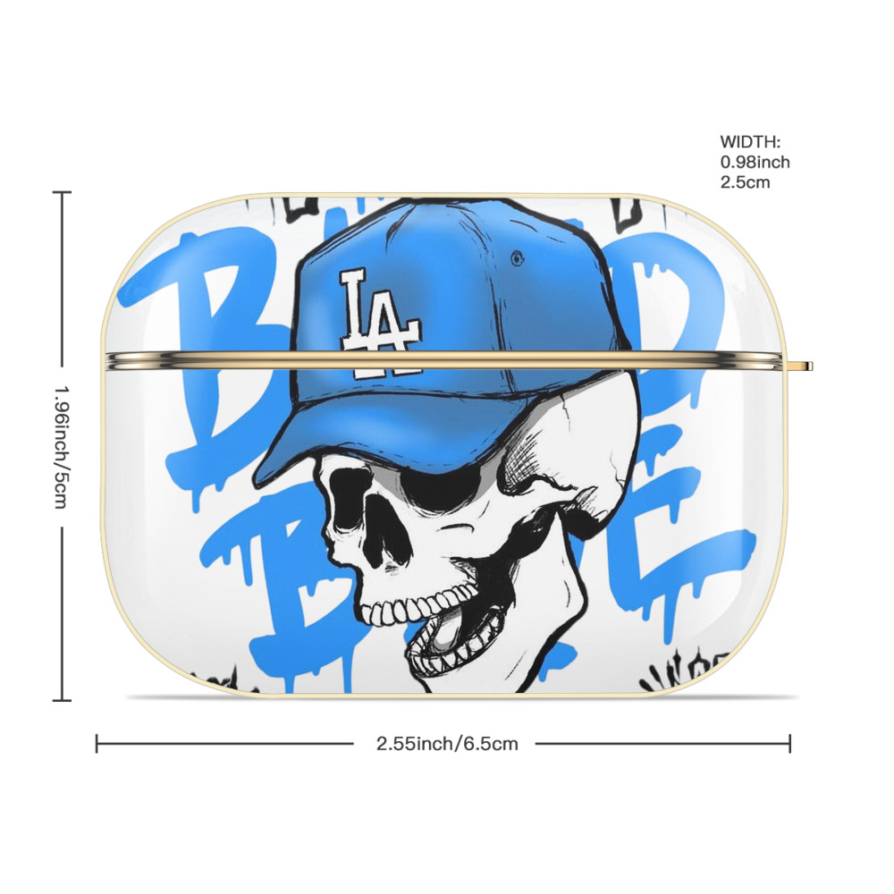  Luxury Gold AirPods Pro Case With Keychain, Flexible PC Material, Full Protection, Precise Cutouts, Anti-Fingerprint, Washable, Durable Design