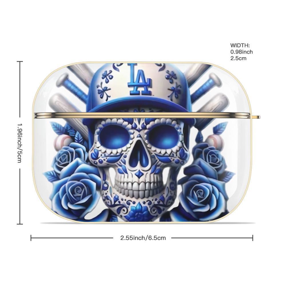  Luxury Gold AirPods Pro Case With Keychain, Flexible PC Material, Full Protection, Precise Cutouts, Anti-Fingerprint, Washable, Durable Design