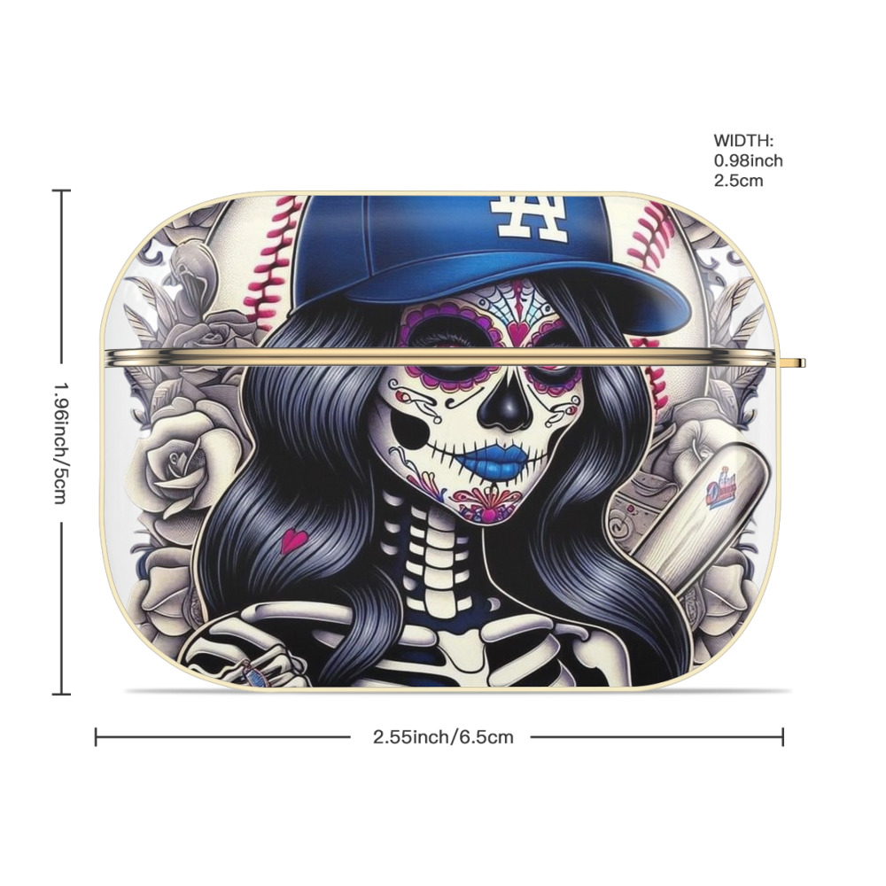  Luxury Gold AirPods Pro Case With Keychain, Flexible PC Material, Full Protection, Precise Cutouts, Anti-Fingerprint, Washable, Durable Design