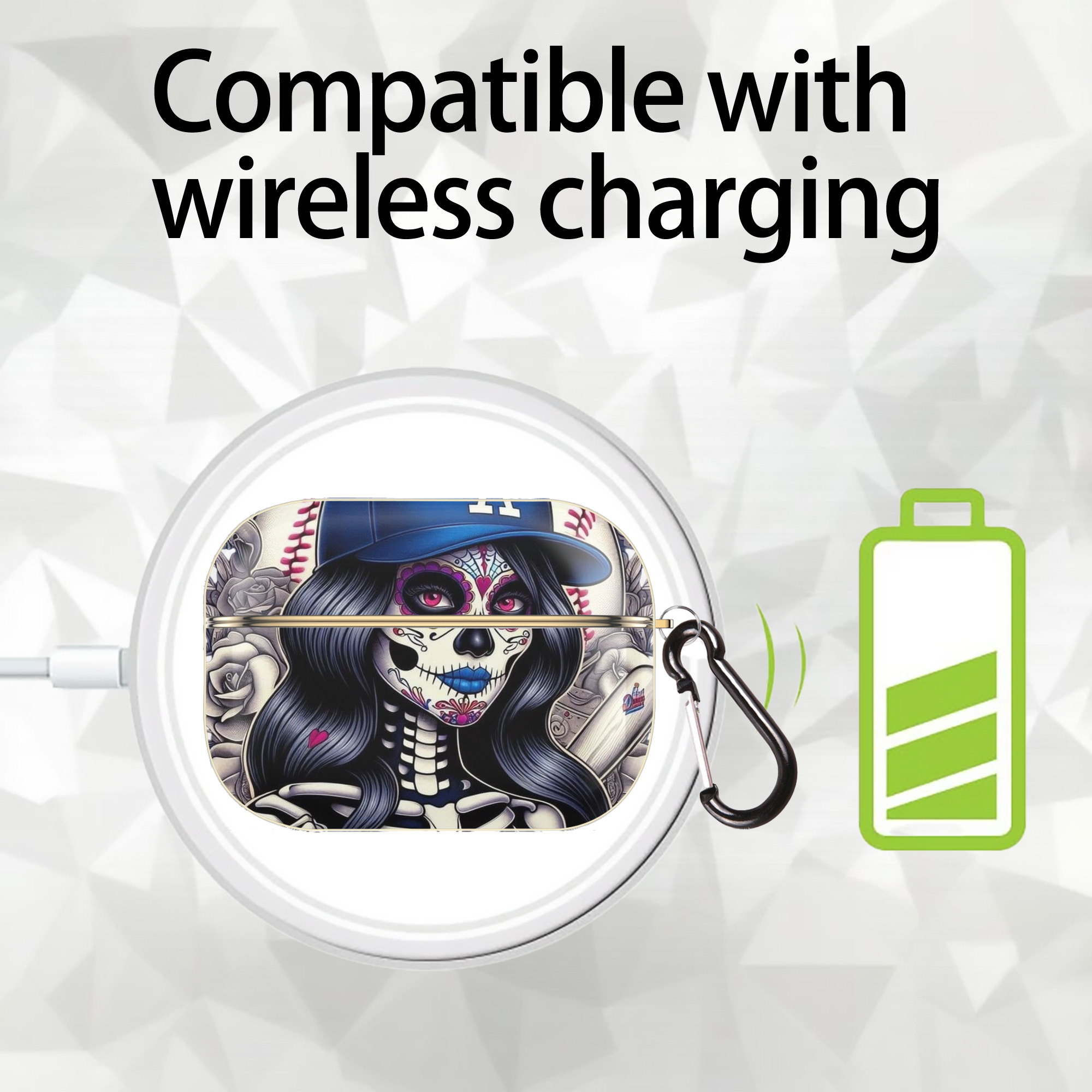  Luxury Gold AirPods Pro Case With Keychain, Flexible PC Material, Full Protection, Precise Cutouts, Anti-Fingerprint, Washable, Durable Design