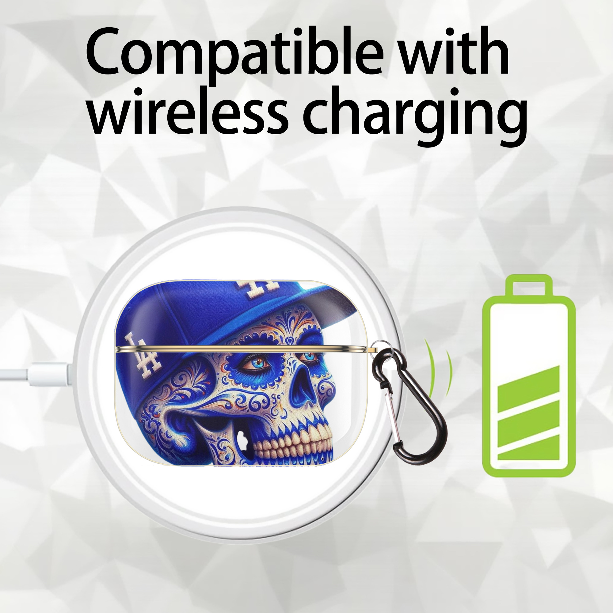  Luxury Gold AirPods Pro Case With Keychain, Flexible PC Material, Full Protection, Precise Cutouts, Anti-Fingerprint, Washable, Durable Design