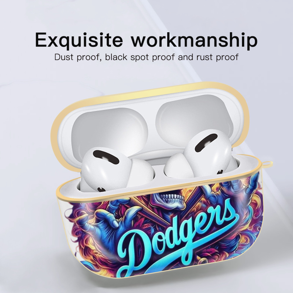  Luxury Gold AirPods Pro Case With Keychain, Flexible PC Material, Full Protection, Precise Cutouts, Anti-Fingerprint, Washable, Durable Design