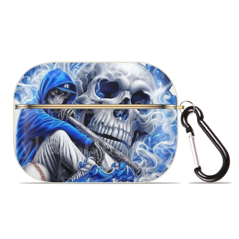  Luxury Gold AirPods Pro Case With Keychain, Flexible PC Material, Full Protection, Precise Cutouts, Anti-Fingerprint, Washable, Durable Design