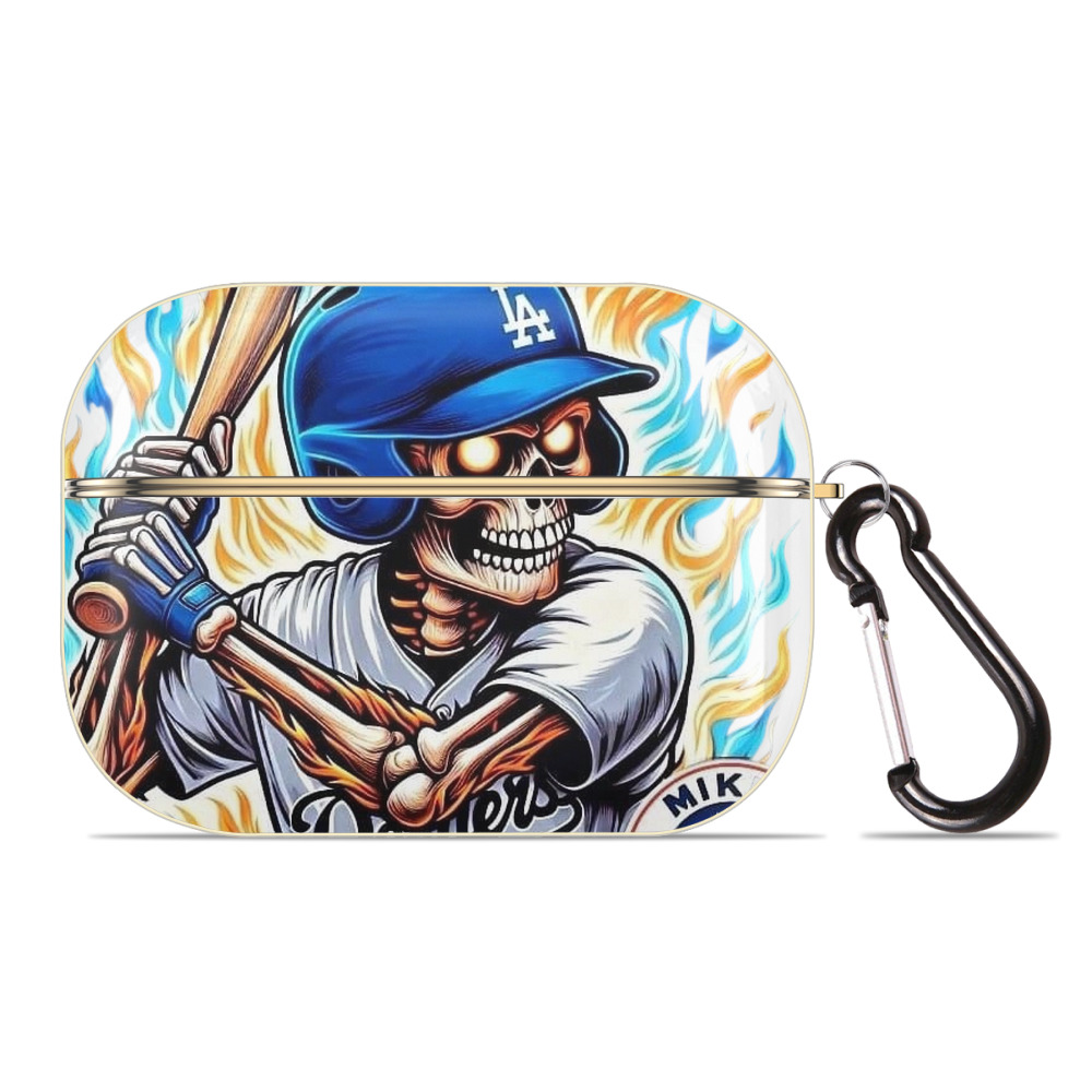  Luxury Gold AirPods Pro Case With Keychain, Flexible PC Material, Full Protection, Precise Cutouts, Anti-Fingerprint, Washable, Durable Design