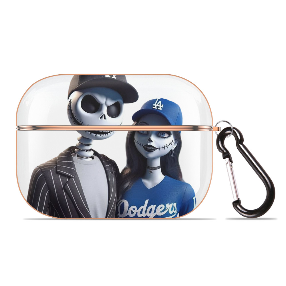  AirPods Pro Protective Case Rose Gold, Flexible PC Material, Precise Fit, Anti-Slip Cover, Full Protection, Fingerprint Resistant, Washable With Keychain