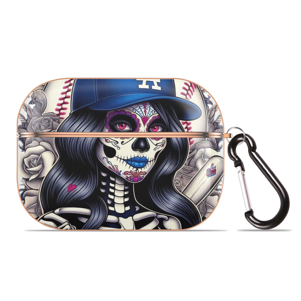  AirPods Pro Protective Case Rose Gold, Flexible PC Material, Precise Fit, Anti-Slip Cover, Full Protection, Fingerprint Resistant, Washable With Keychain