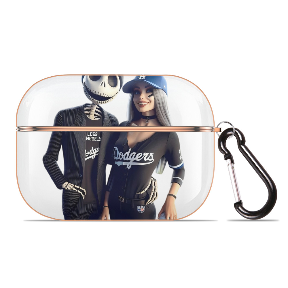  AirPods Pro Protective Case Rose Gold, Flexible PC Material, Precise Fit, Anti-Slip Cover, Full Protection, Fingerprint Resistant, Washable With Keychain