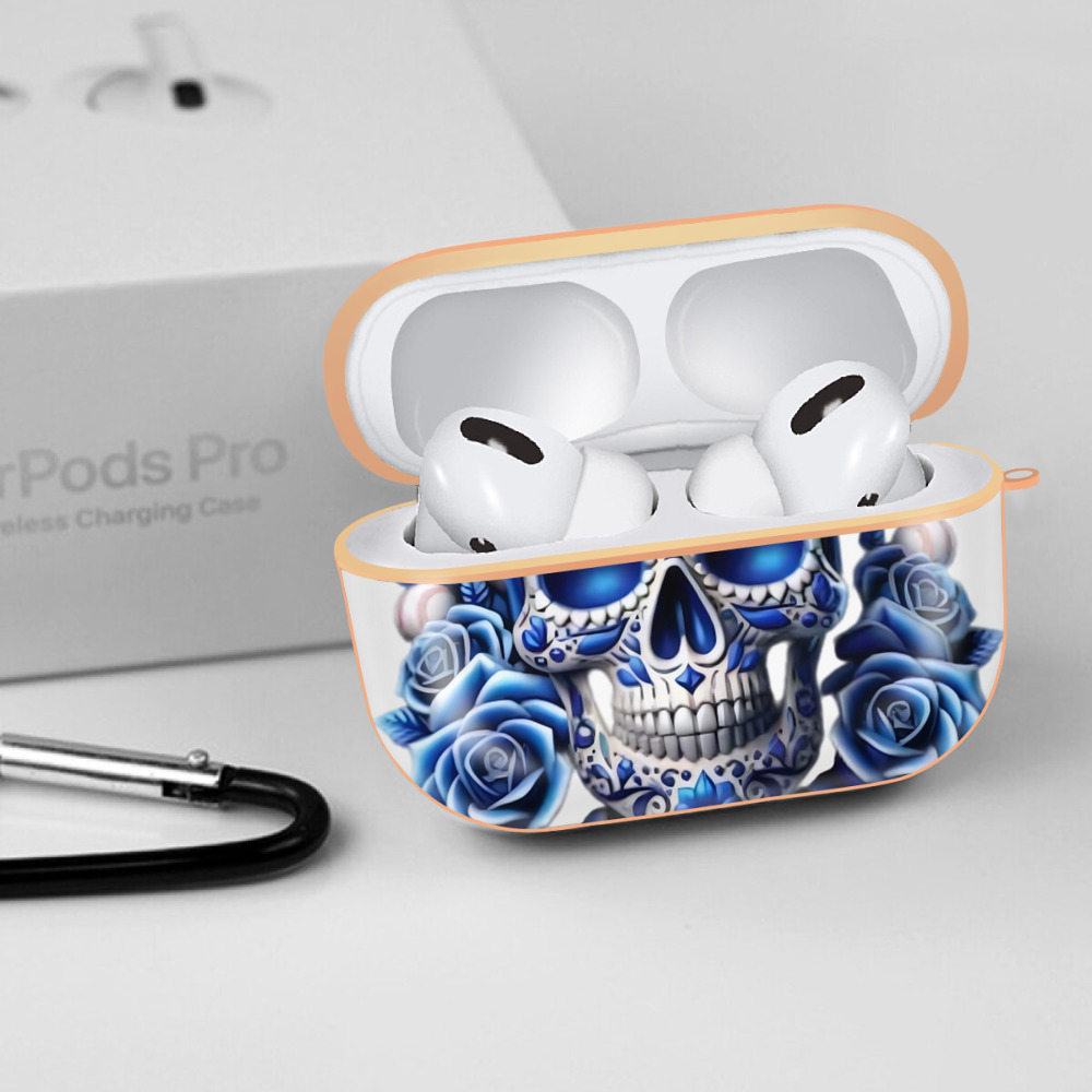  AirPods Pro Protective Case Rose Gold, Flexible PC Material, Precise Fit, Anti-Slip Cover, Full Protection, Fingerprint Resistant, Washable With Keychain