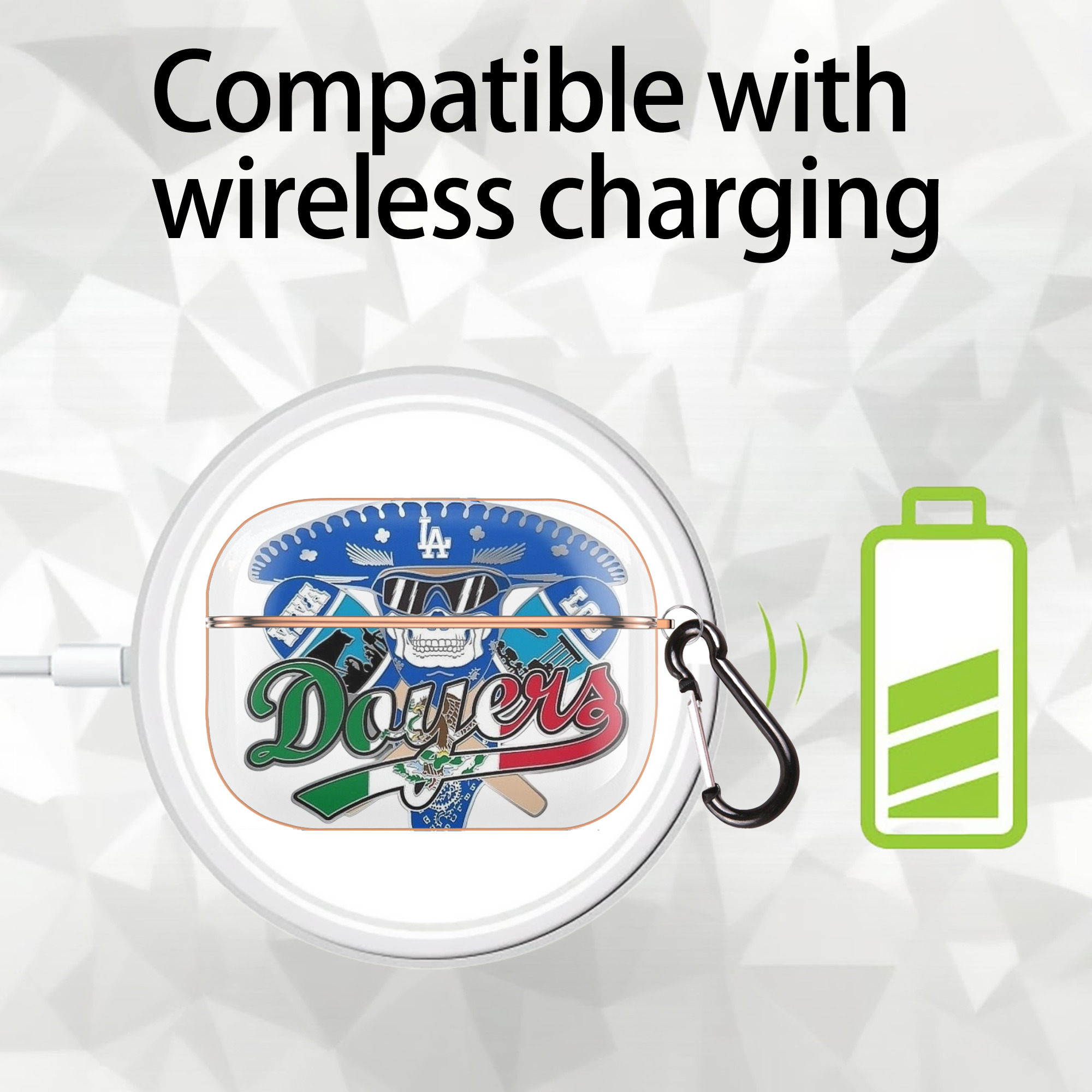  AirPods Pro Protective Case Rose Gold, Flexible PC Material, Precise Fit, Anti-Slip Cover, Full Protection, Fingerprint Resistant, Washable With Keychain