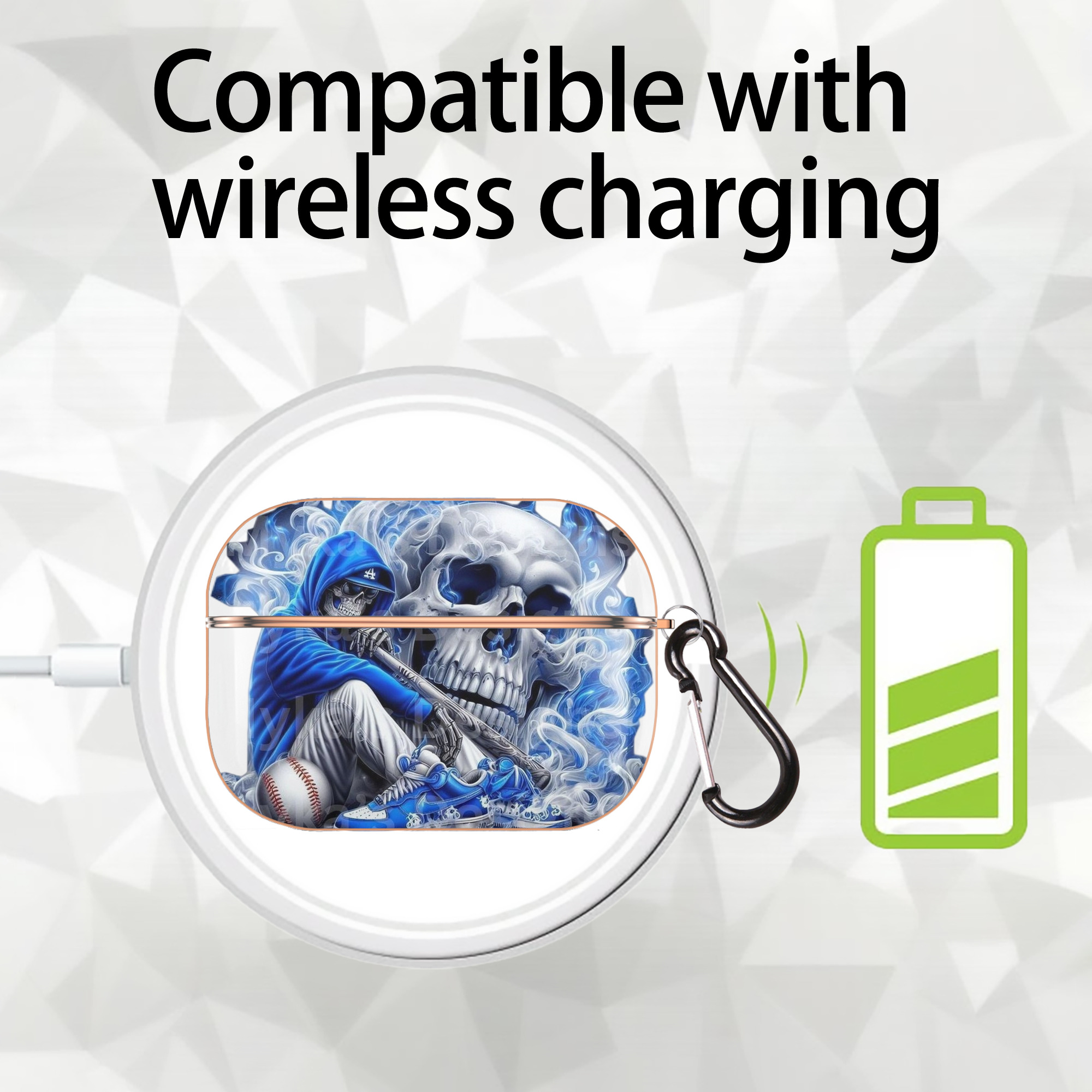  AirPods Pro Protective Case Rose Gold, Flexible PC Material, Precise Fit, Anti-Slip Cover, Full Protection, Fingerprint Resistant, Washable With Keychain