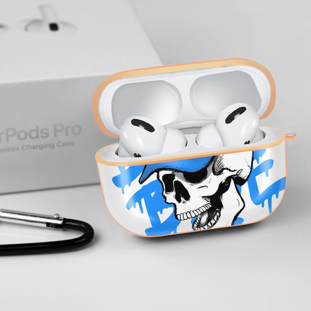  AirPods Pro Protective Case Rose Gold, Flexible PC Material, Precise Fit, Anti-Slip Cover, Full Protection, Fingerprint Resistant, Washable With Keychain