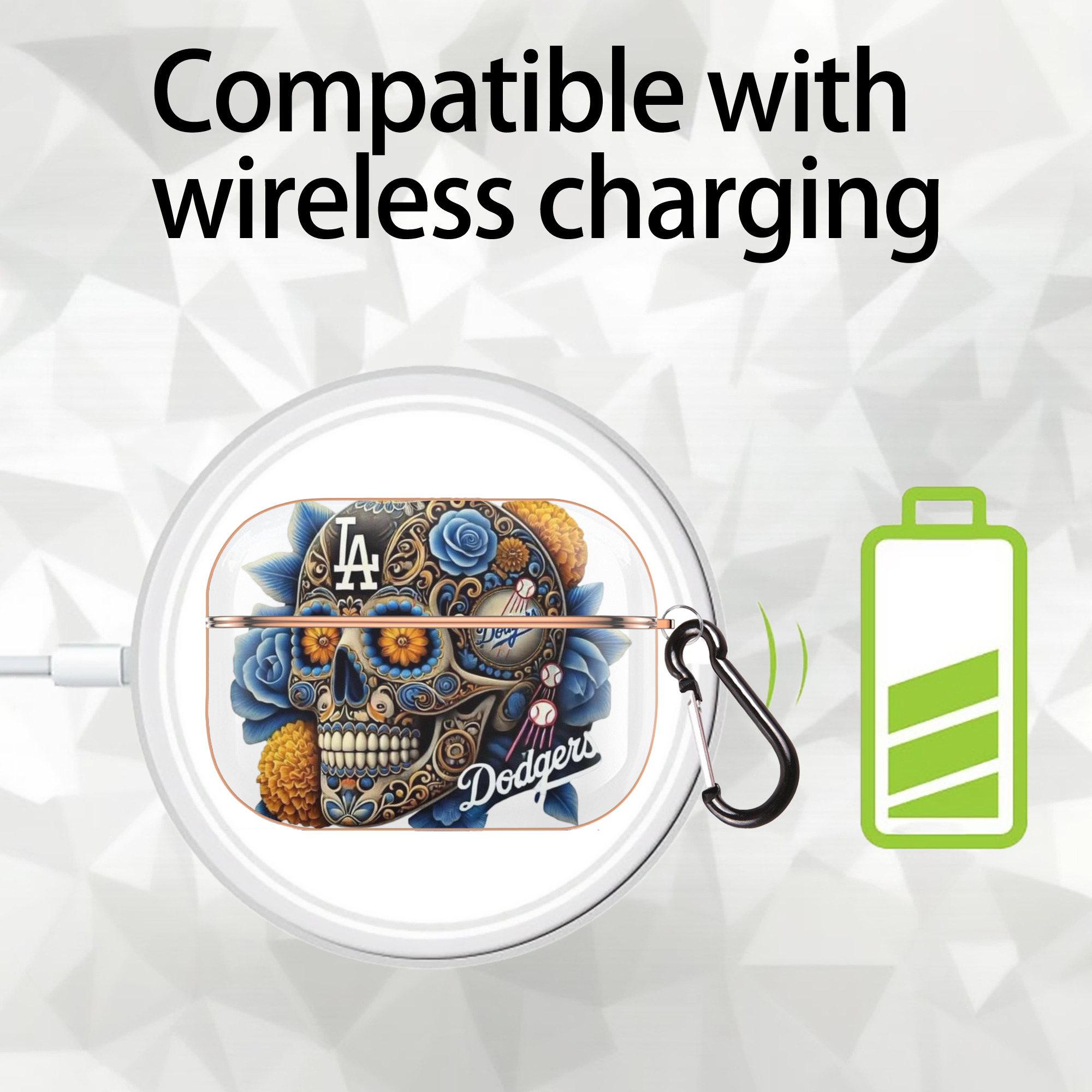  AirPods Pro Protective Case Rose Gold, Flexible PC Material, Precise Fit, Anti-Slip Cover, Full Protection, Fingerprint Resistant, Washable With Keychain