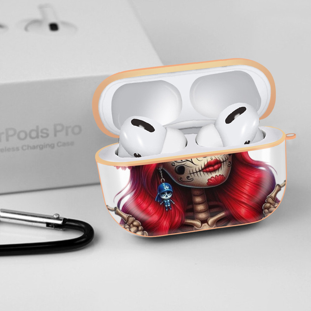  AirPods Pro Protective Case Rose Gold, Flexible PC Material, Precise Fit, Anti-Slip Cover, Full Protection, Fingerprint Resistant, Washable With Keychain